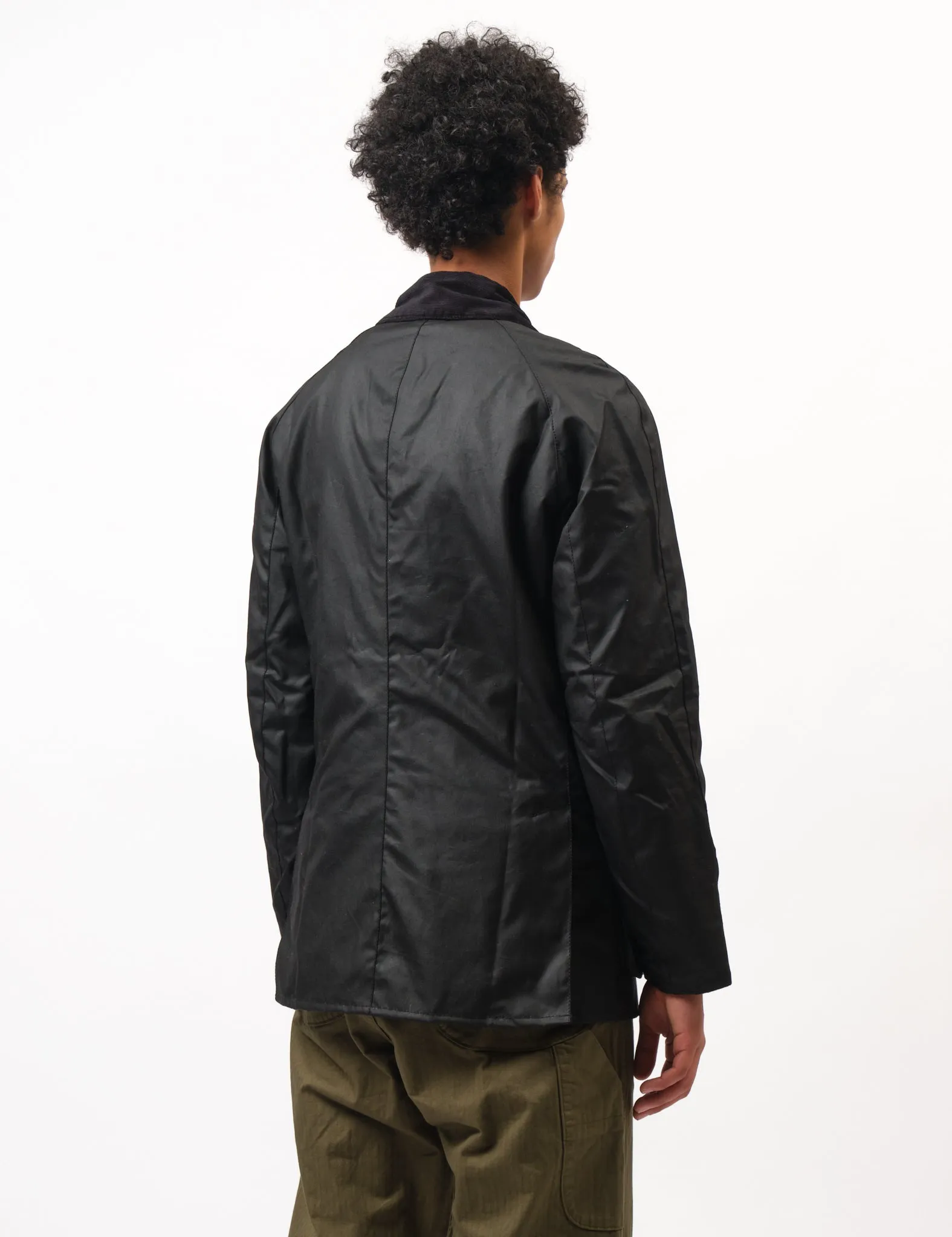 Editors Pick Barbour Ashby Wax Jacket - Black Classic Lining  Ends Soon!