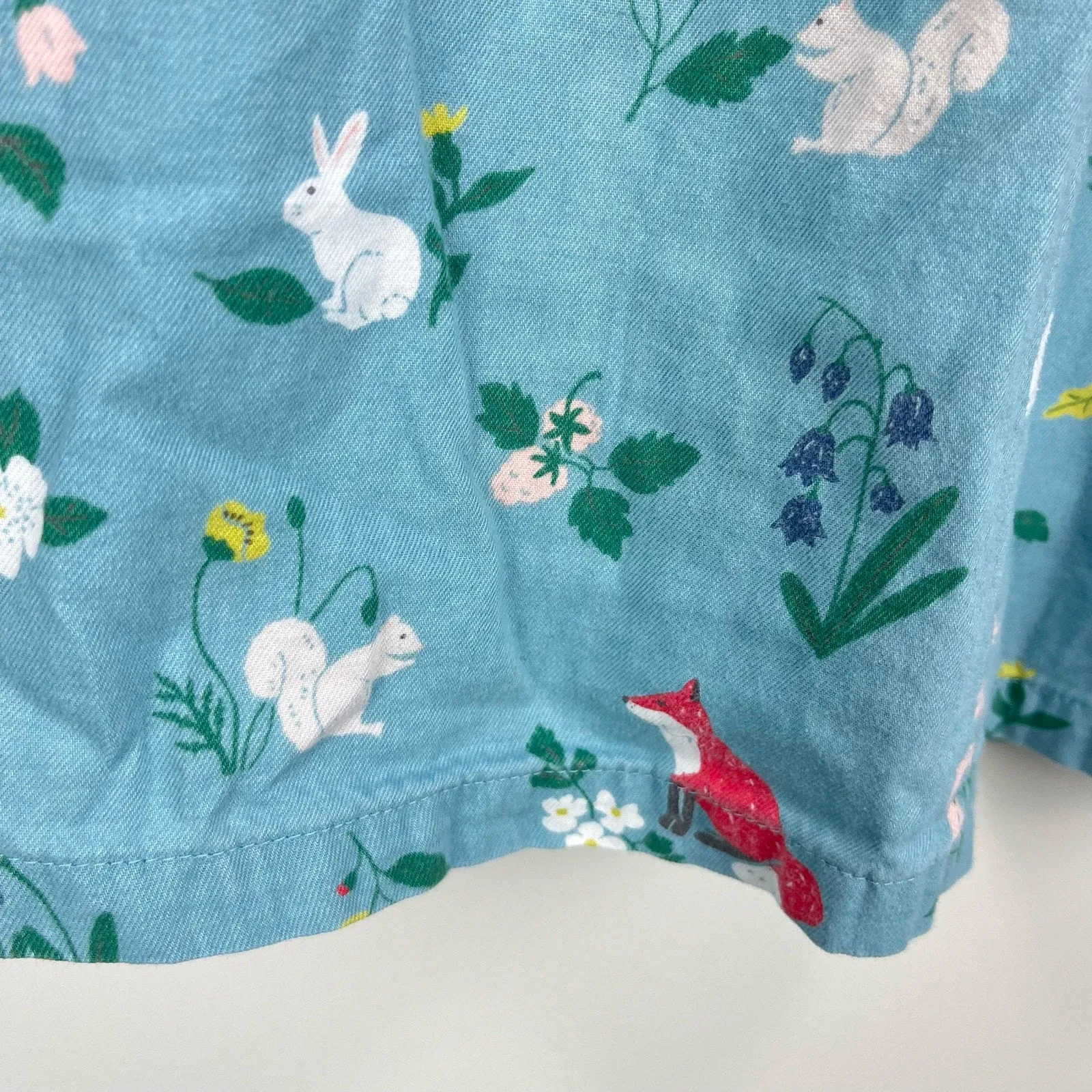 Editors Pick Mini Boden Smocked Blue Woodland Peter Pan Collar Dress 12-18 Months  Going Fast!