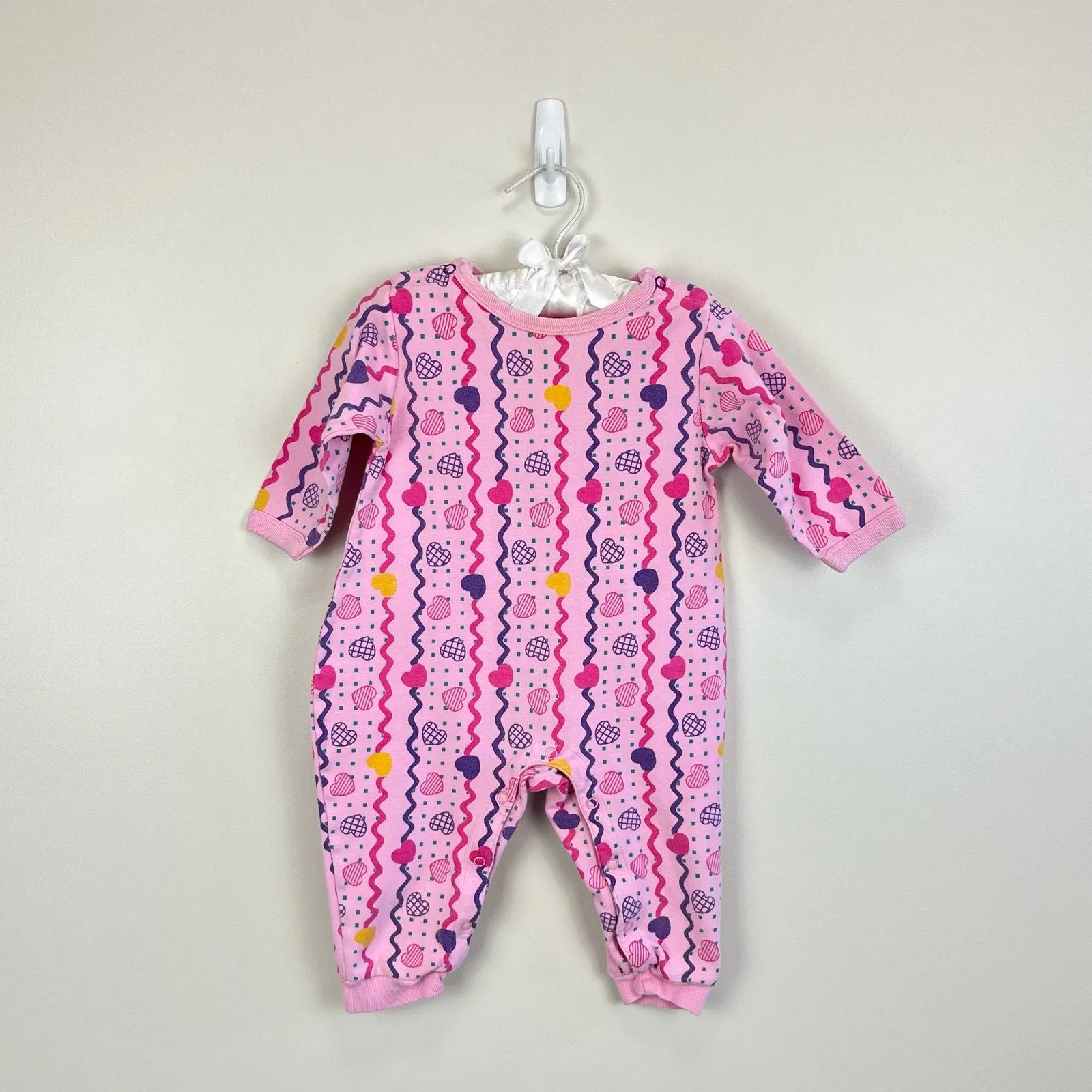 Editors Pick Vintage Mini Wear Pink Heart Jumpsuit Romper 18 Months  Limited Stock!