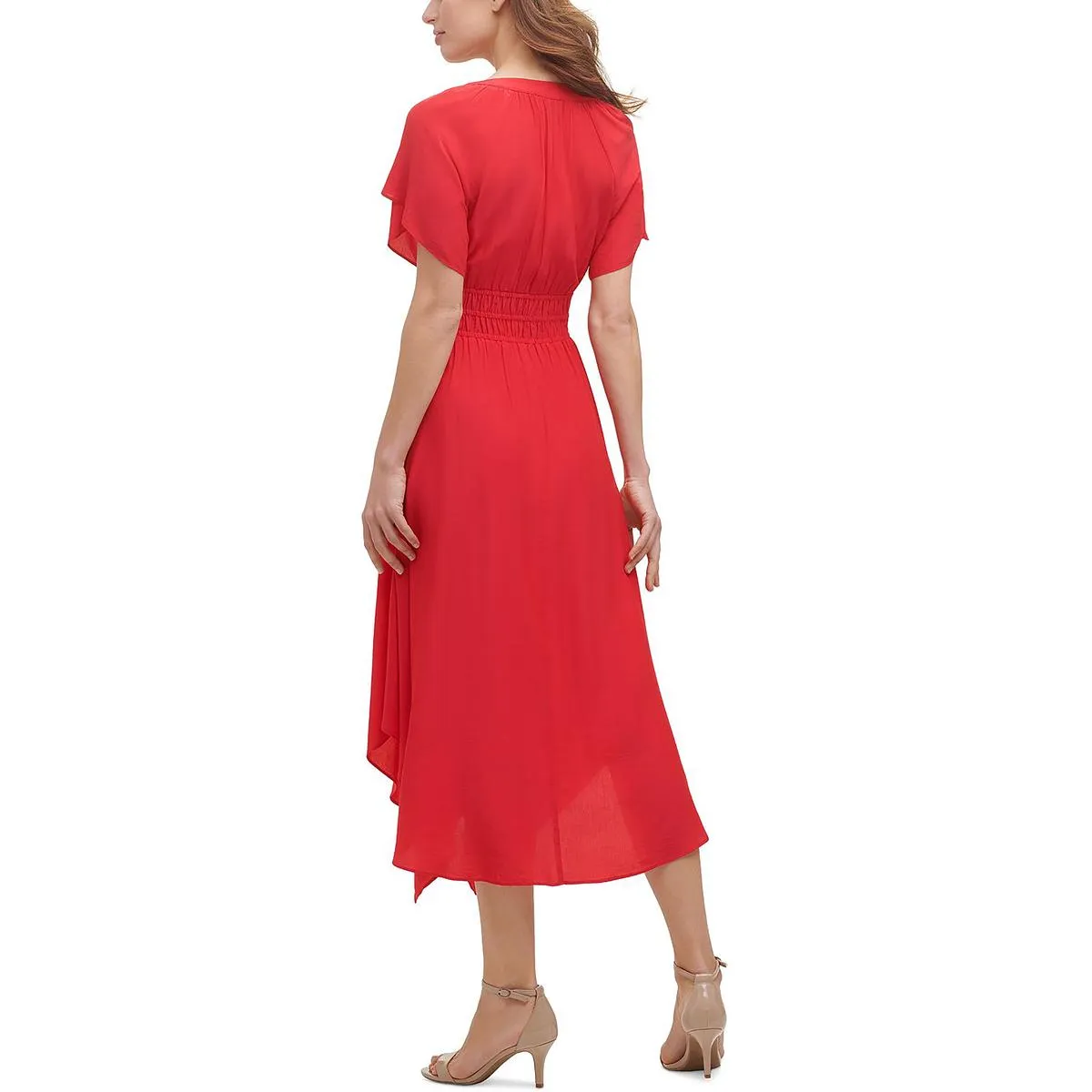 Editors Pick Womens Gathered Mid Calf Midi Dress  Almost Gone!