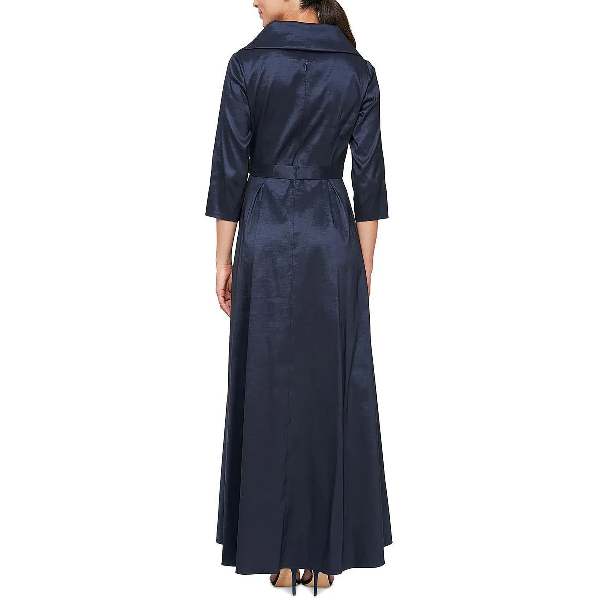 Editors Pick Womens Taffeta Collared Maxi Dress  Almost Gone!
