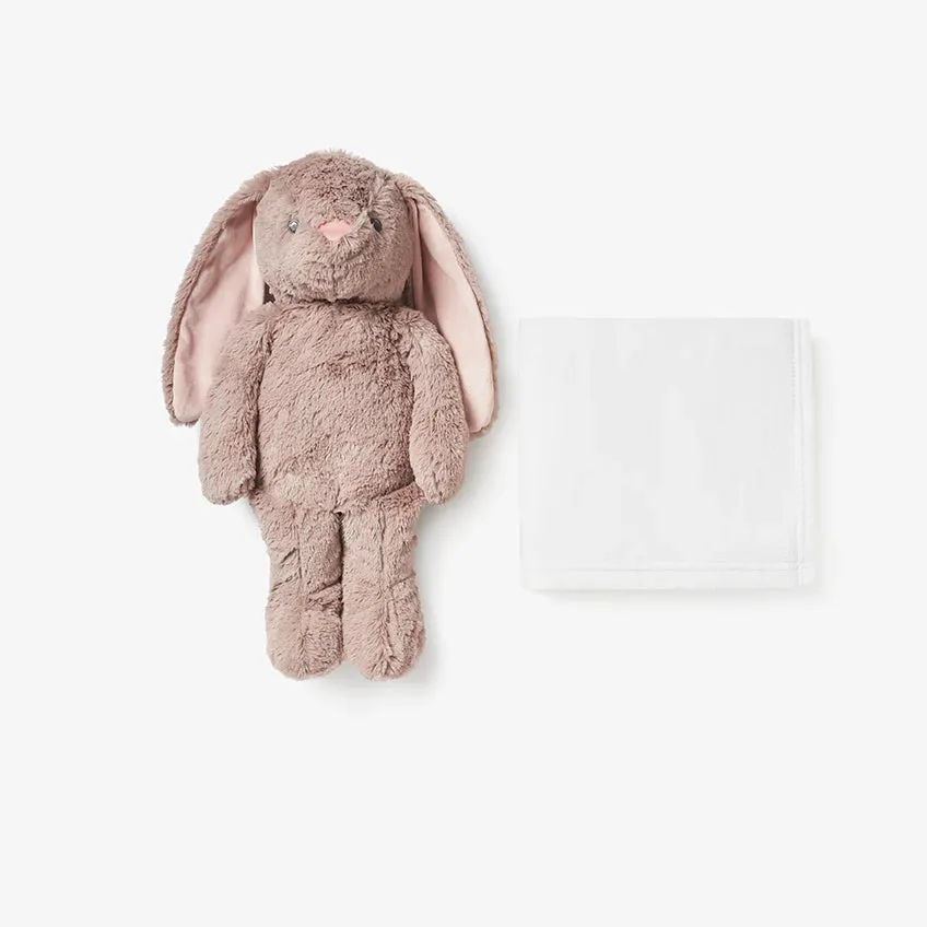 Elegant Baby Bunny Bedtime Huggie Plush Toy - Brown