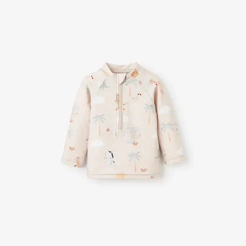 Elegant Baby Seaside Safari Baby Rash Guard -  Rainy Day
