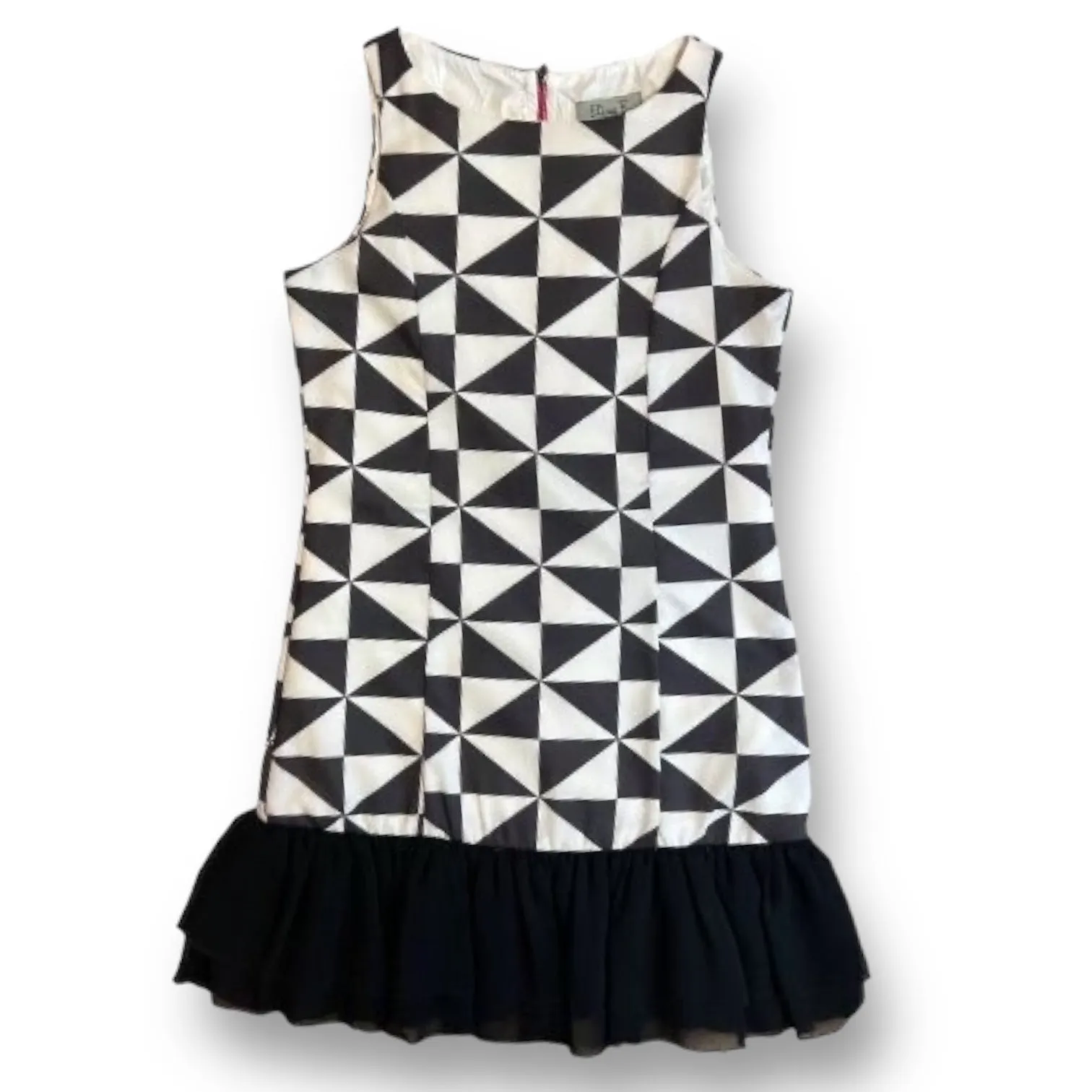 Elisa B Youth Girl Size 16 Geometric Print Sleeveless Boutique Dress