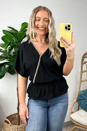 Ellinda Embroidered Accent Kimono Top - FINAL SALE
