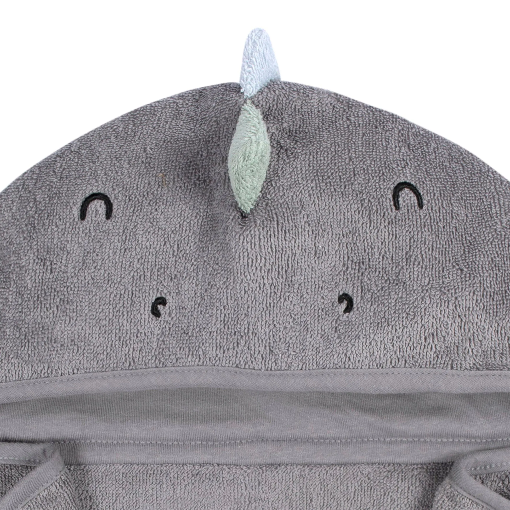 Embroidered 4-Piece Baby Boys Charcoal Dino Towel & Washcloths Set Gerber Childrenswea