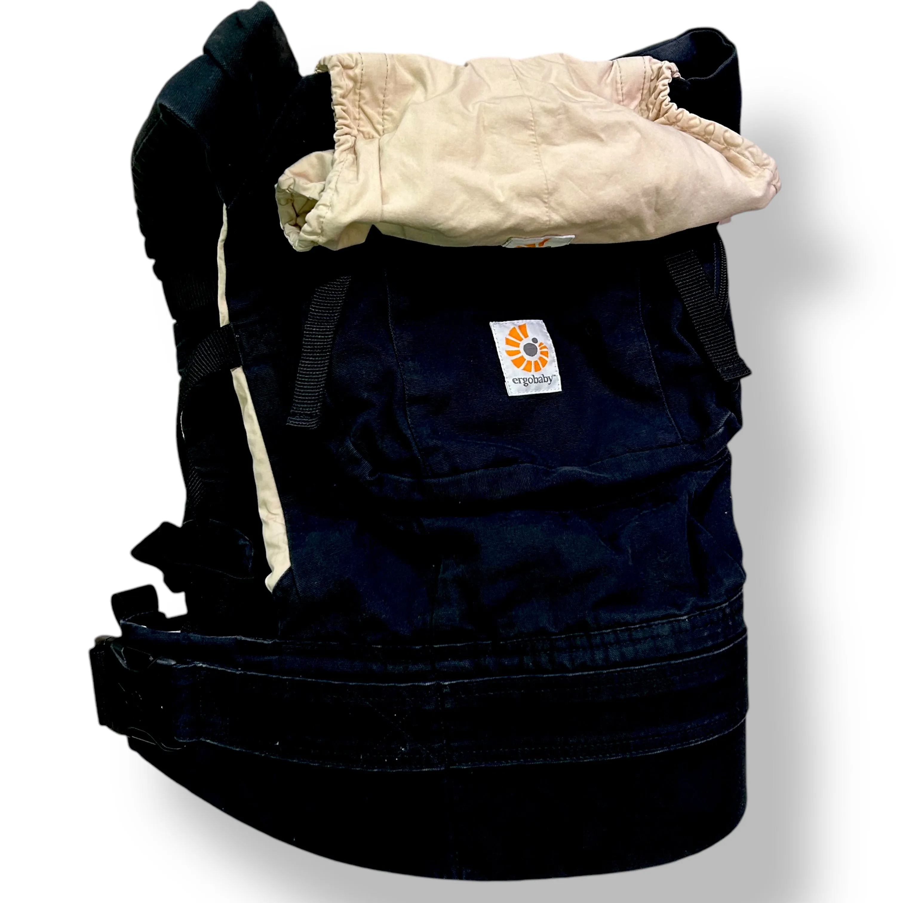 Ergobaby 100% Cotton Soft Structure Baby Carrier, Black and Camel