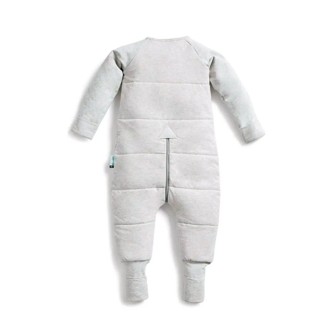 ergoPouch Organic Winter Long Sleeved Sleep Onesie - Grey Marle - 2.5 TOG