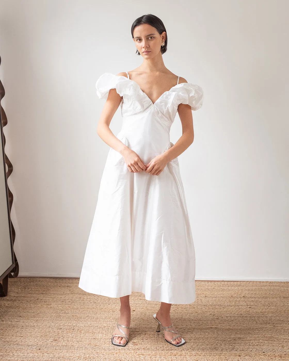Erin Dress Silk Off-White