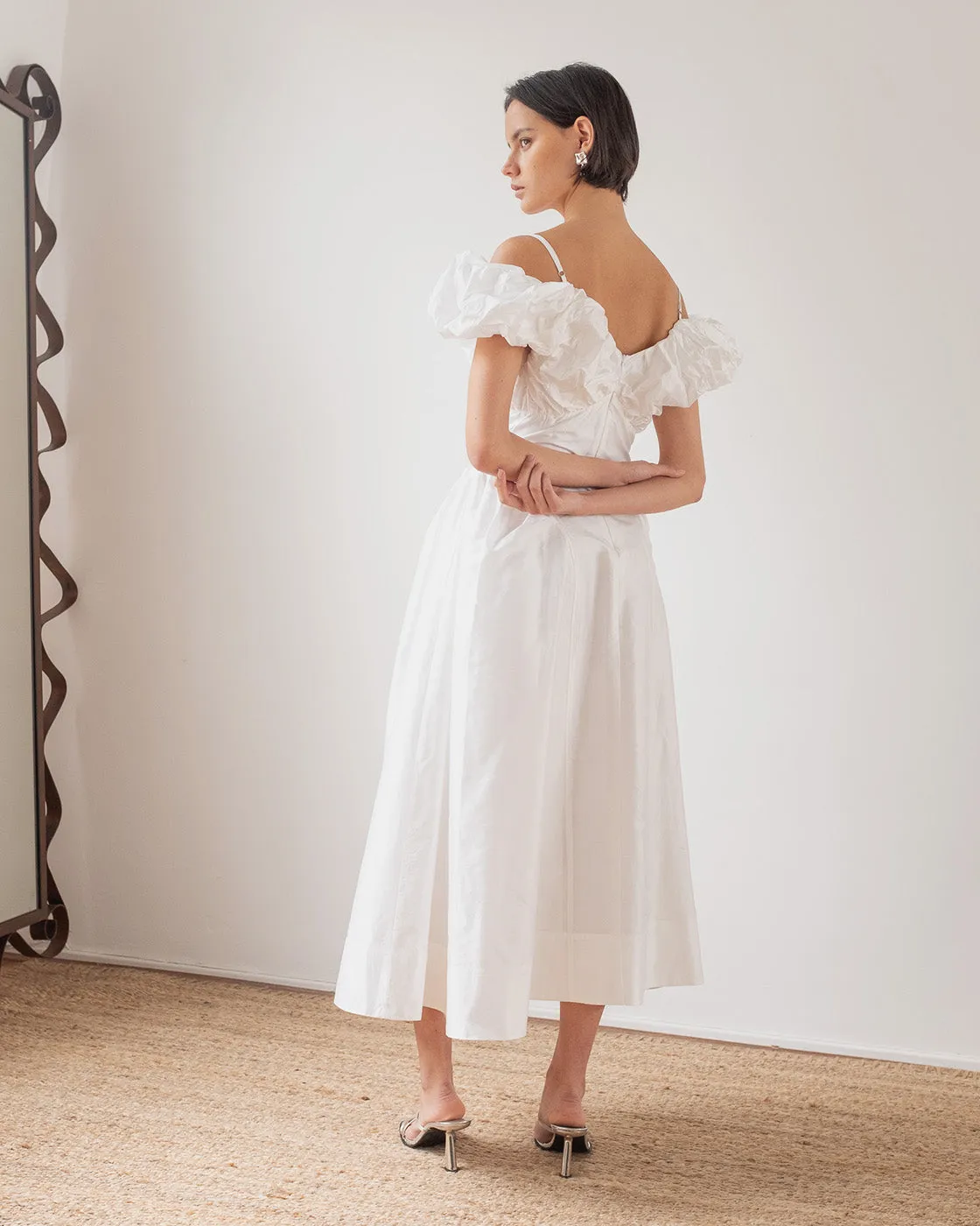 Erin Dress Silk Off-White