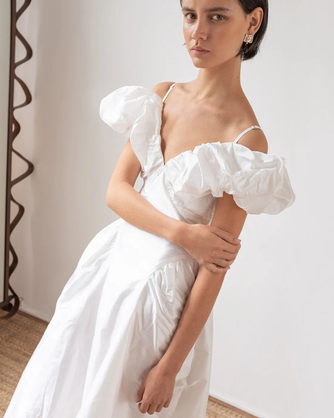 Erin Dress Silk Off-White