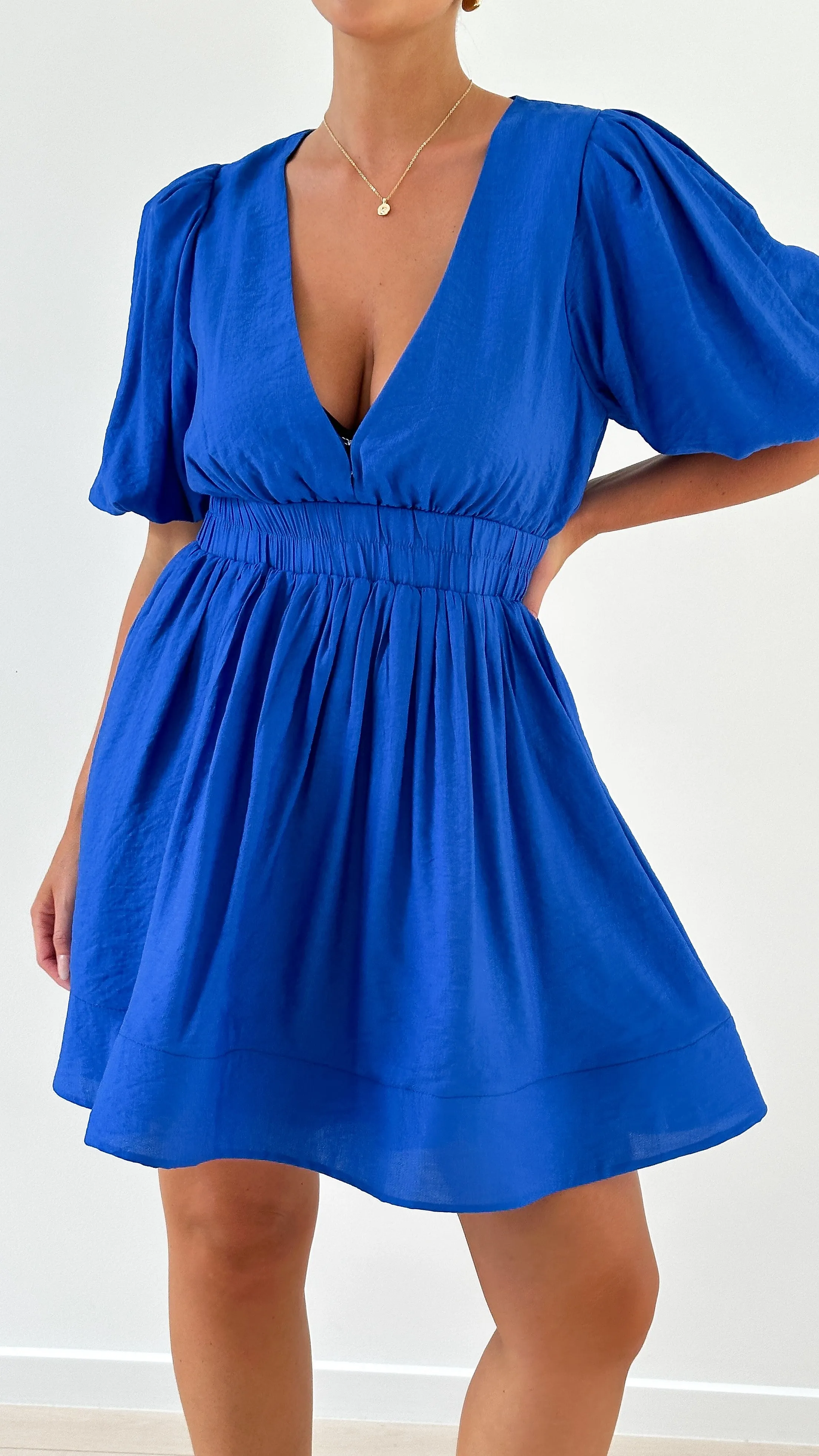 Erin Mini Dress - Royal Blue Billy J
