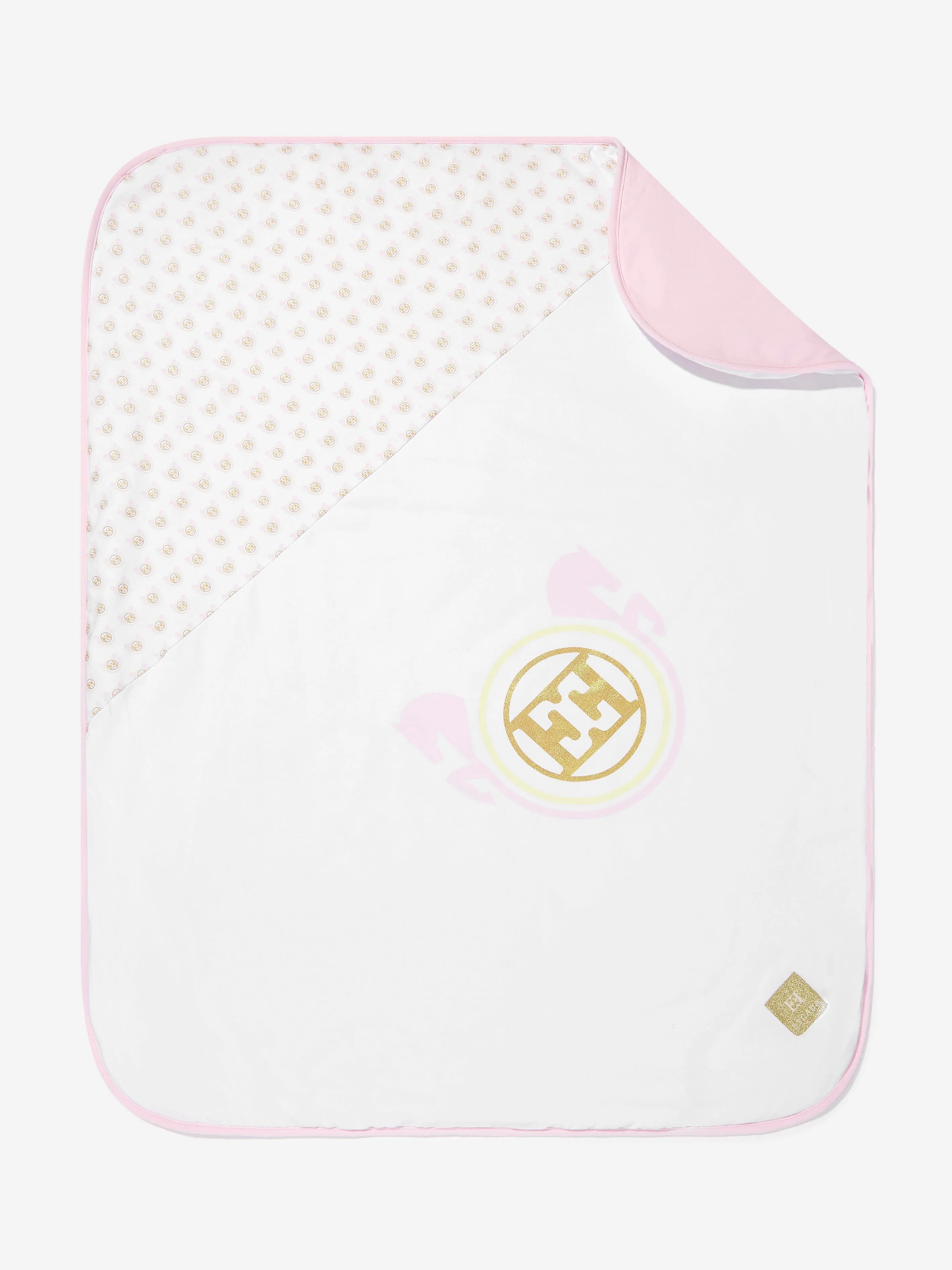 Escada Baby Girls Logo Blanket in White (87cm)