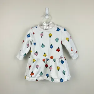Exclusive Hanna Andersson Baby Printed French Terry Dress Flowers 75 cm 12-18 Months  Today Only!