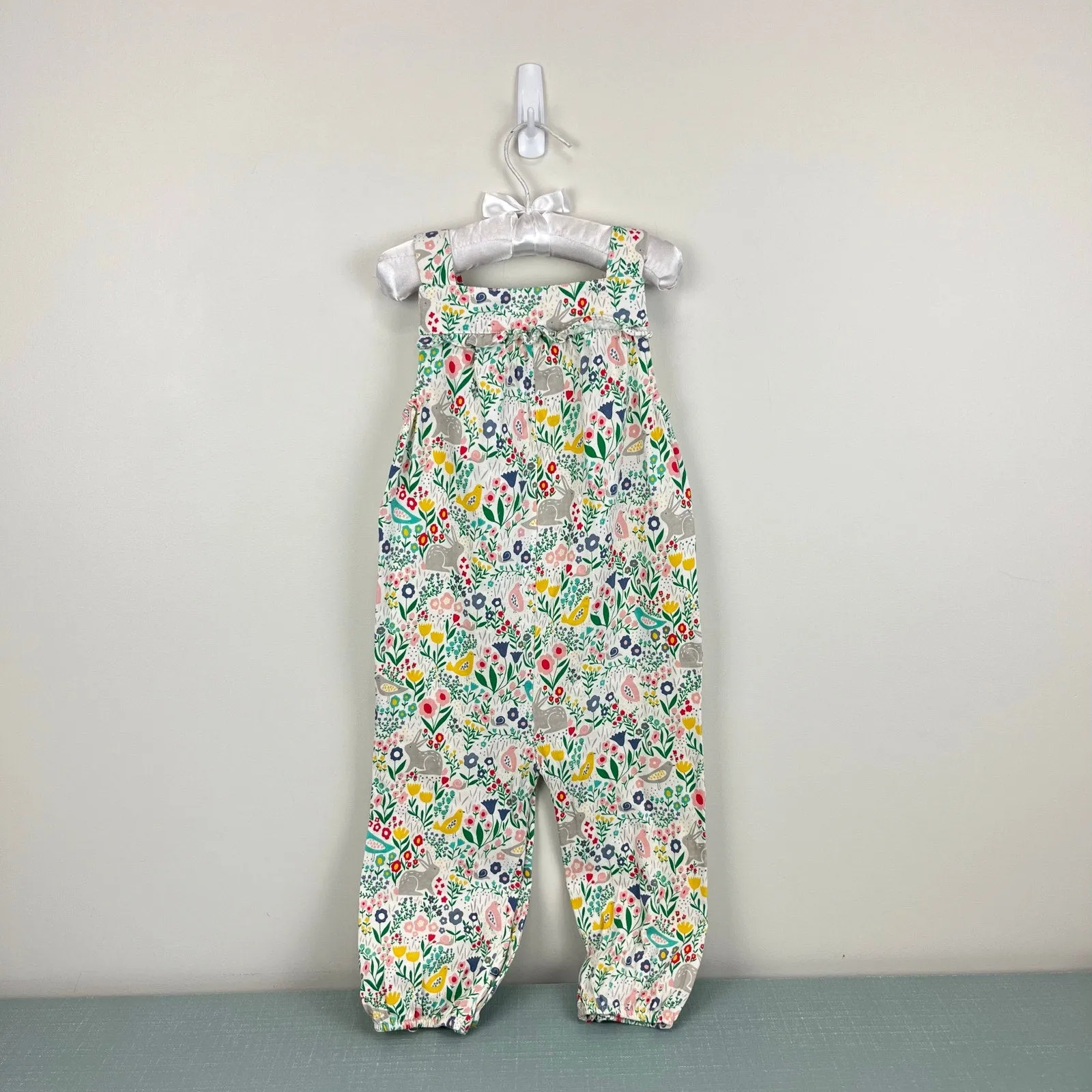Exclusive Mini Boden Floral Forest Friends Dungarees 18-24 Months  Limited Release!