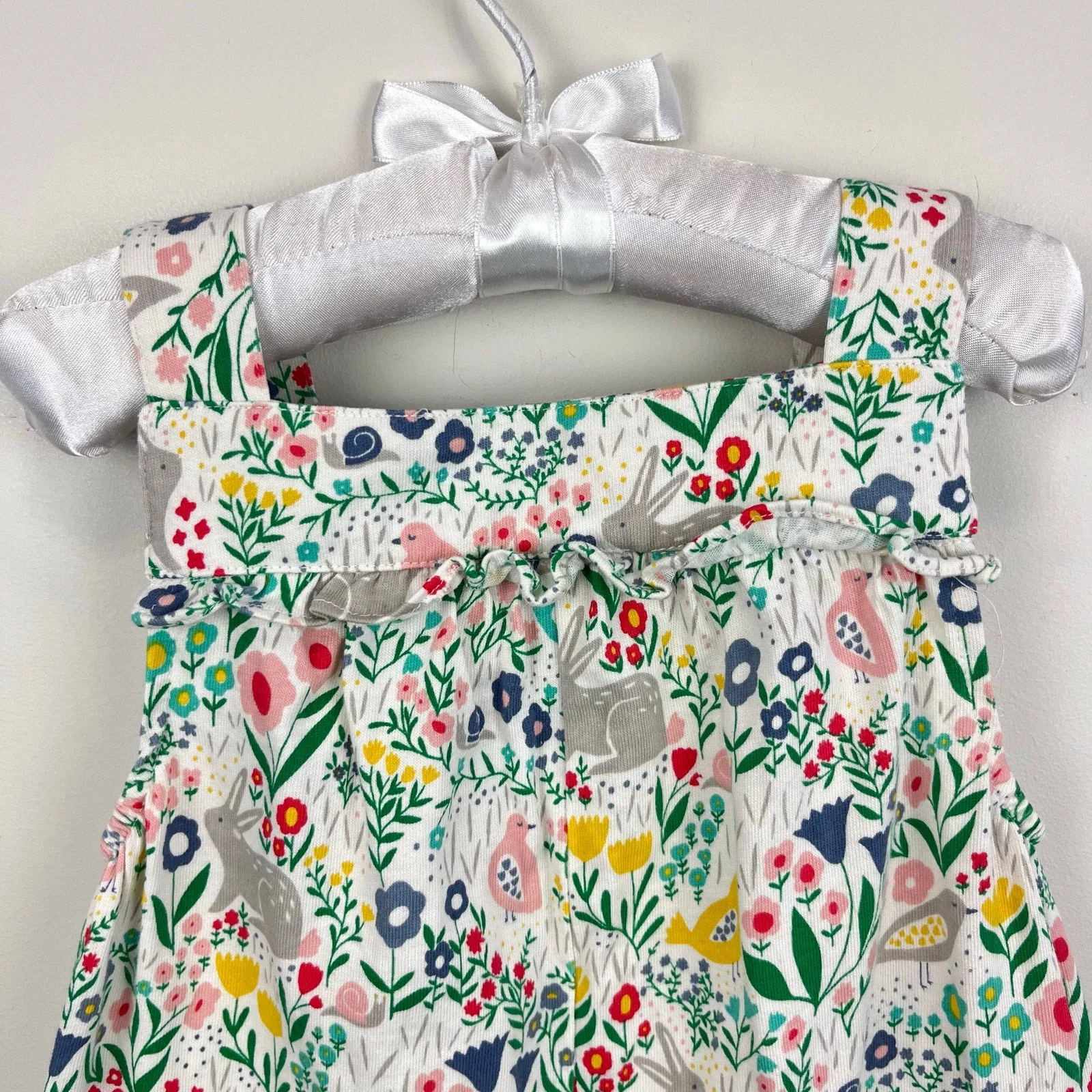 Exclusive Mini Boden Floral Forest Friends Dungarees 18-24 Months  Limited Release!