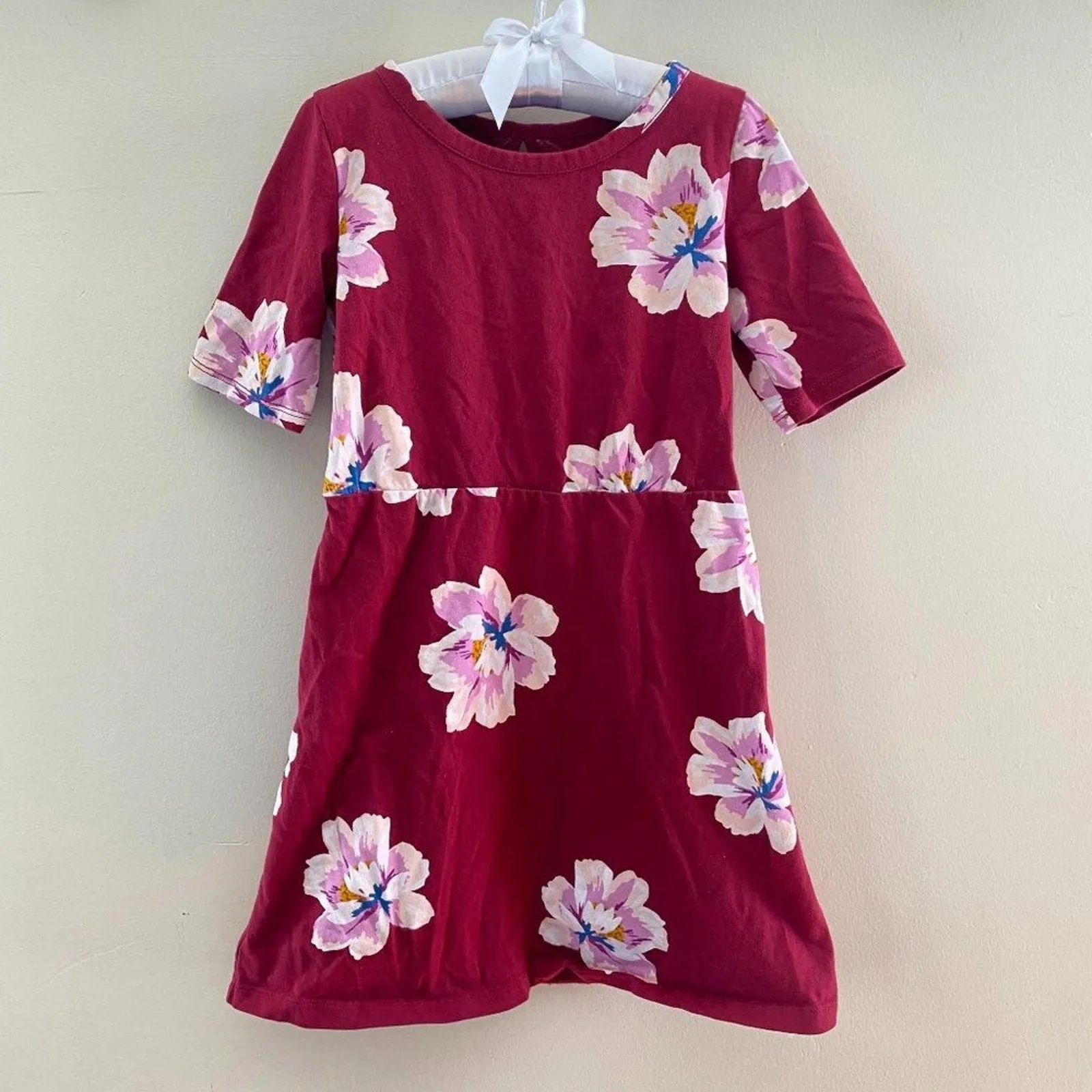 Exclusive Old Navy Girls Burgundy Flower Dress XS (5T)  Last Chance!