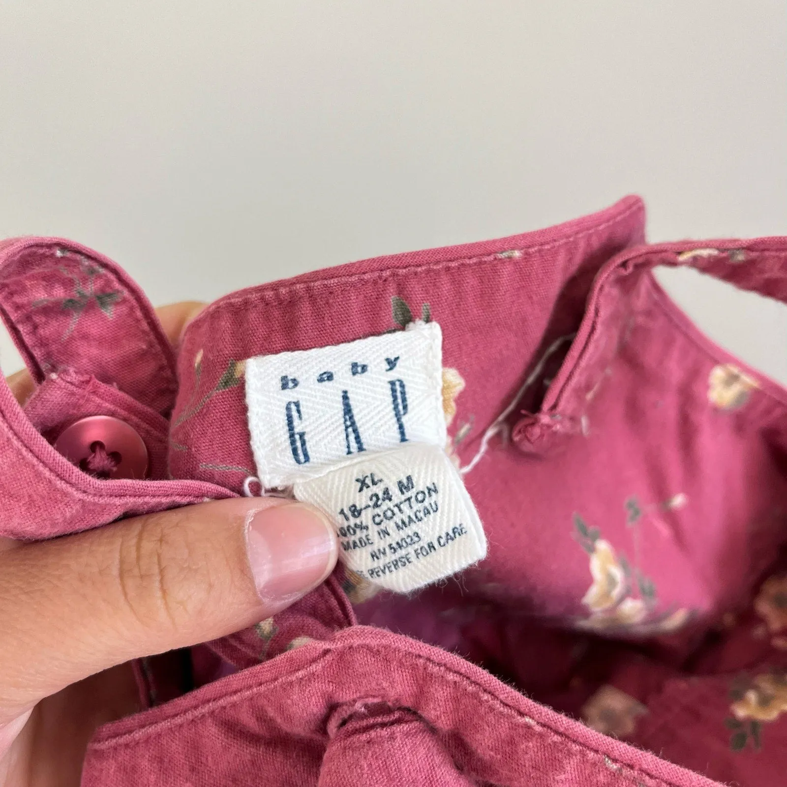Exclusive Vintage Gap Pink Floral Dress XL (18-24 Months)  Ends Soon!