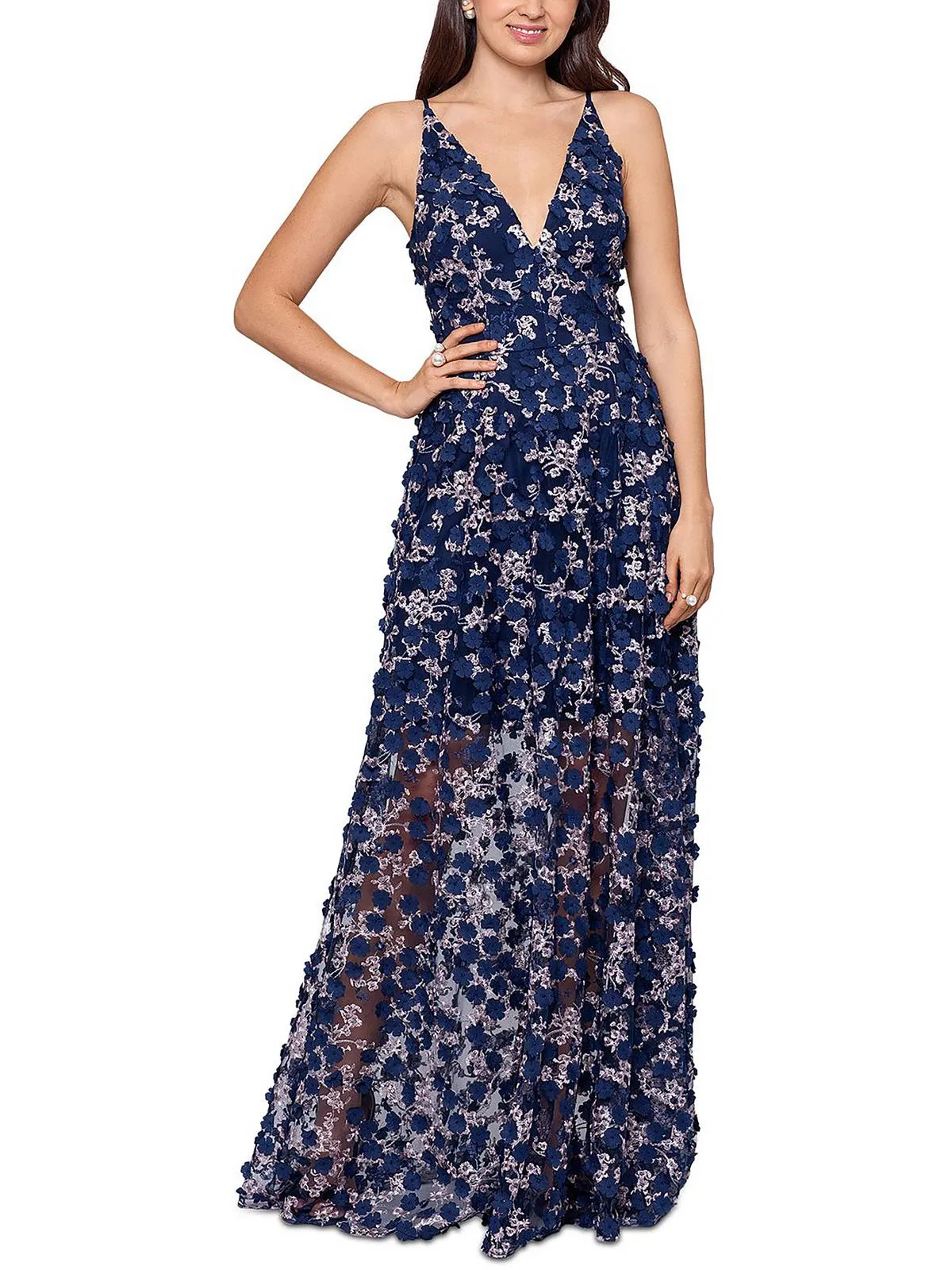Exclusive Womens Embroidered Fit & Flare Evening Dress  Limited Release!