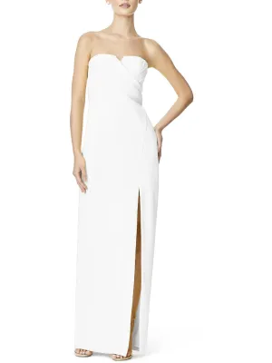 Exclusive Womens Split-Neck Crepe Evening Dress  Last Chance!