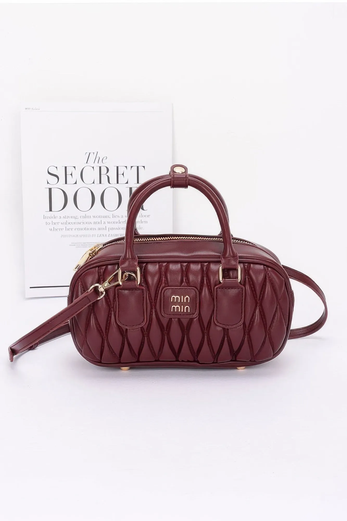 FASHNZFAB Women's Quilted Faux Leather Handbag
