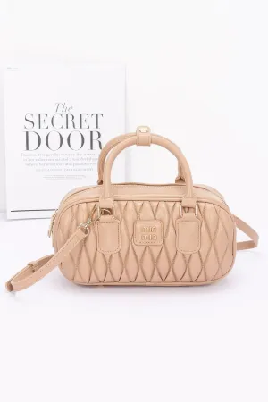 FASHNZFAB Women's Quilted Faux Leather Handbag