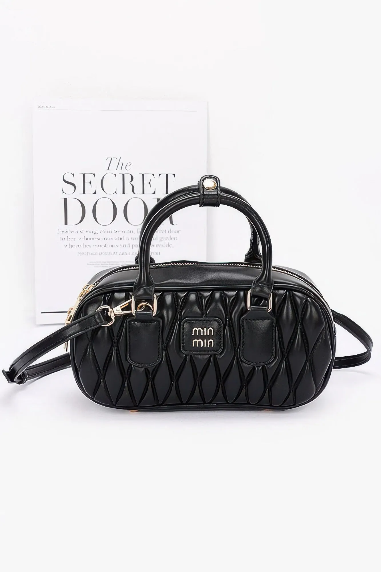 FASHNZFAB Women's Quilted Faux Leather Handbag