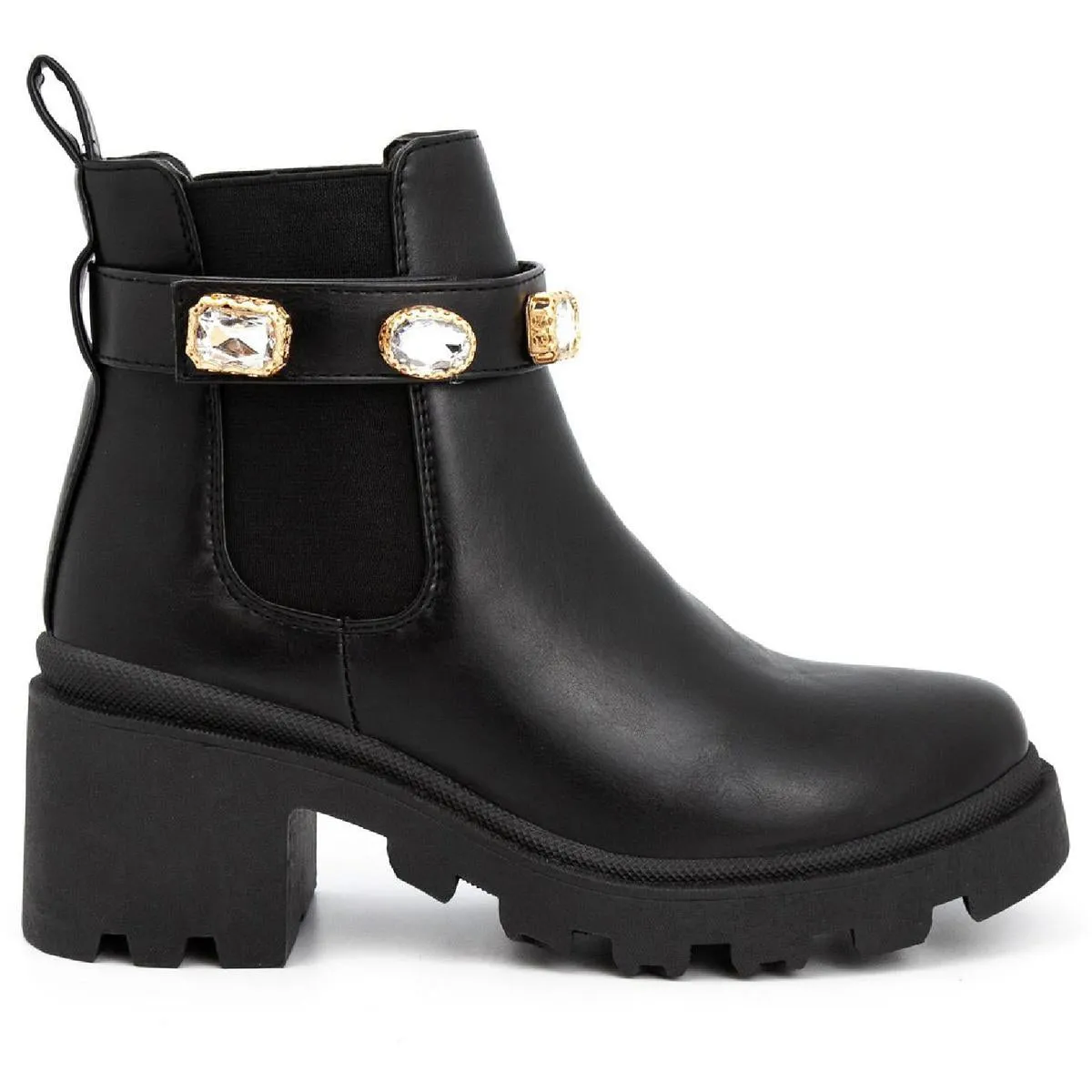 Favorite  Womens Velcro Rhinestones Booties