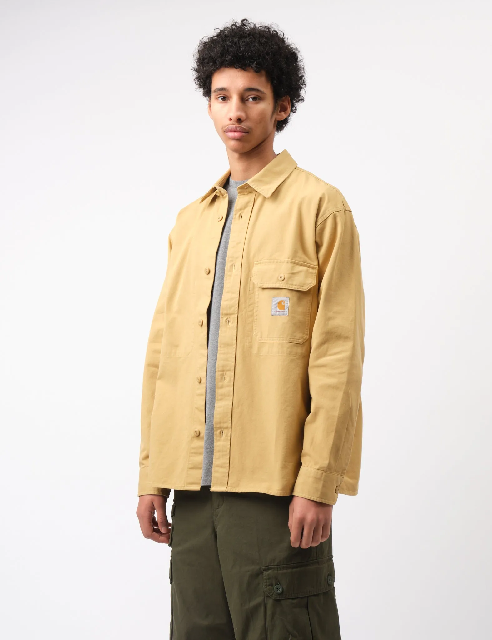 Final Few Carhartt-WIP Reno Over Shirt - Bourbon Brown  Going Fast!