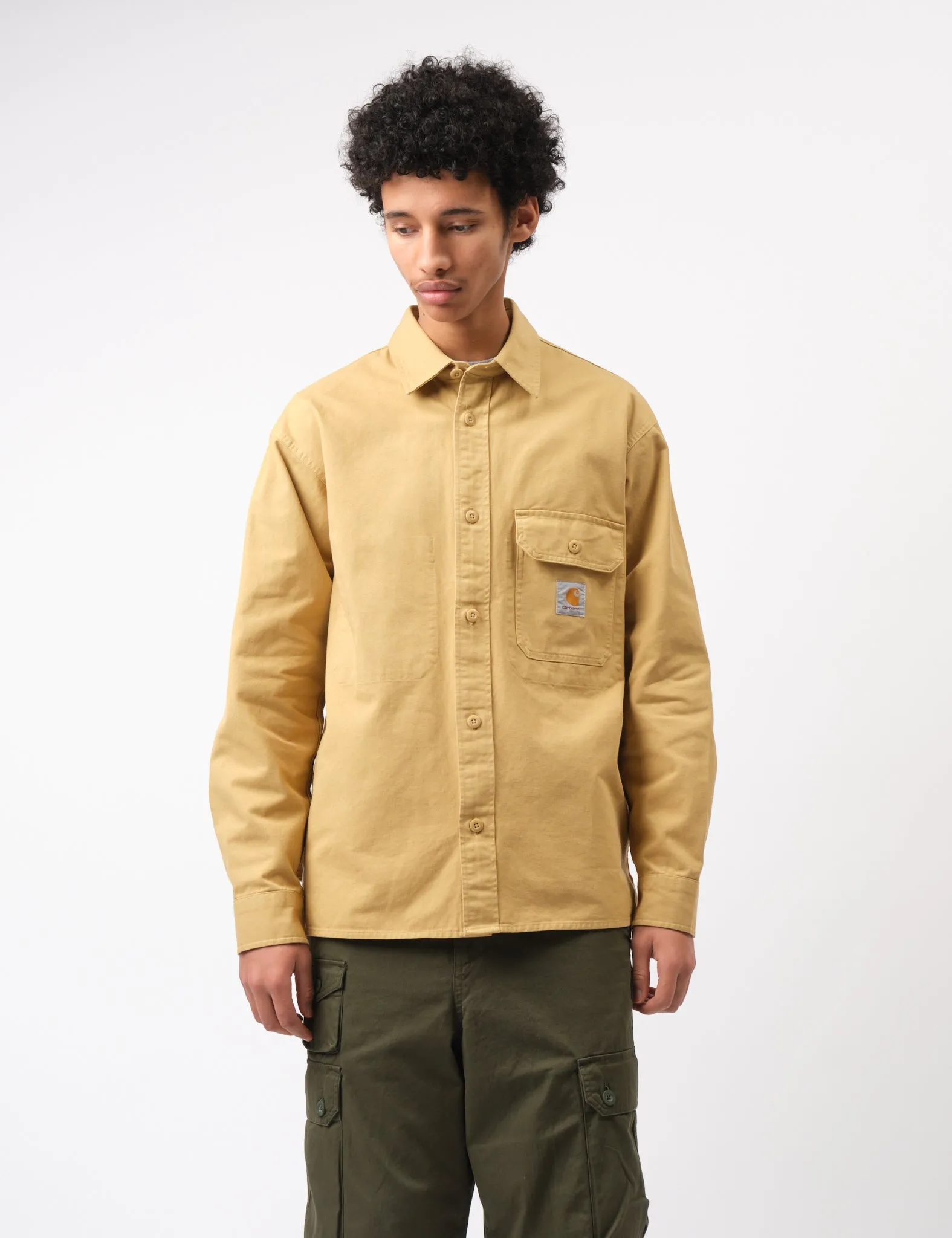 Final Few Carhartt-WIP Reno Over Shirt - Bourbon Brown  Going Fast!