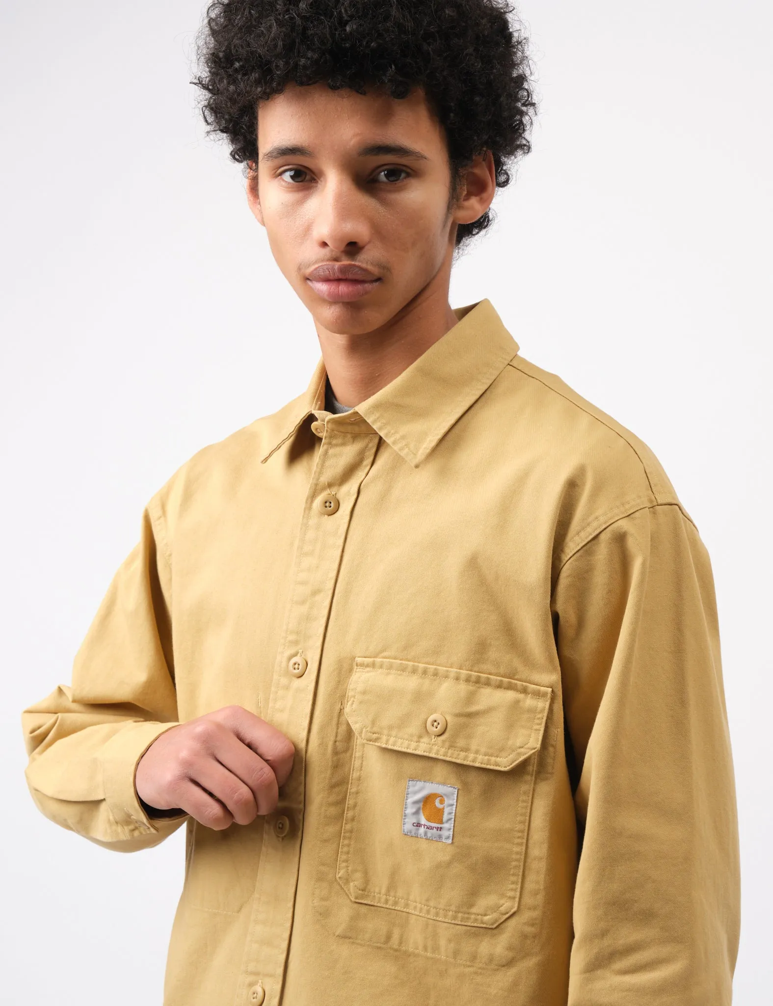 Final Few Carhartt-WIP Reno Over Shirt - Bourbon Brown  Going Fast!