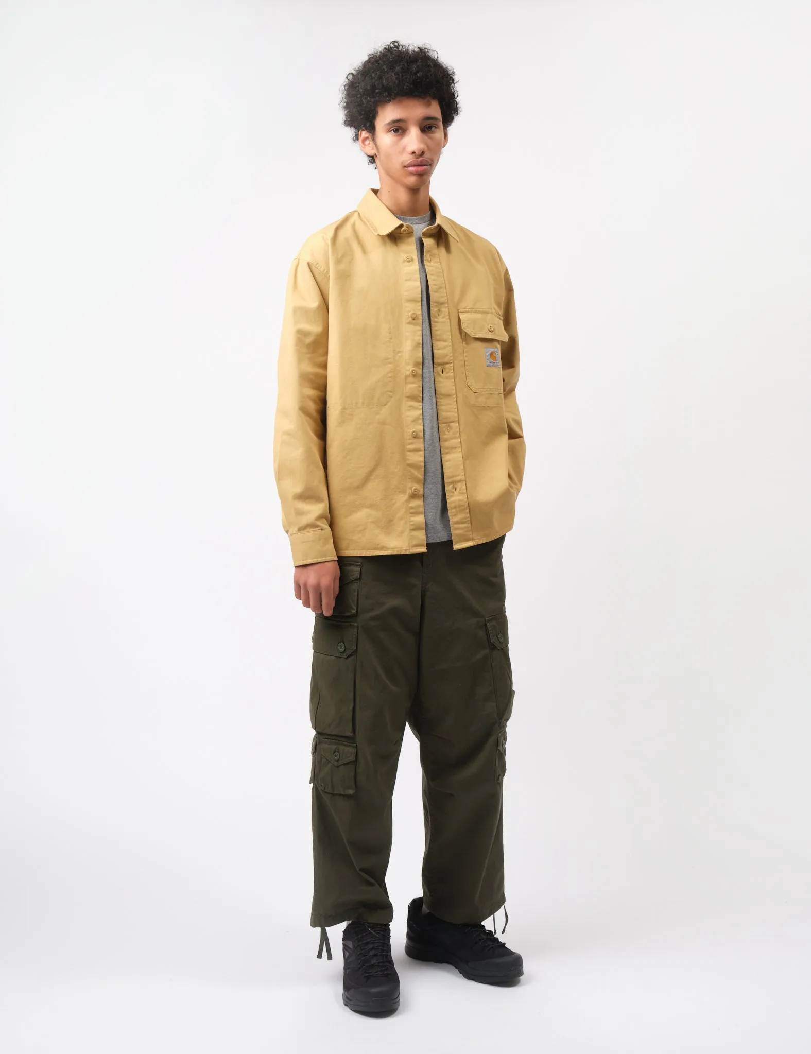 Final Few Carhartt-WIP Reno Over Shirt - Bourbon Brown  Going Fast!