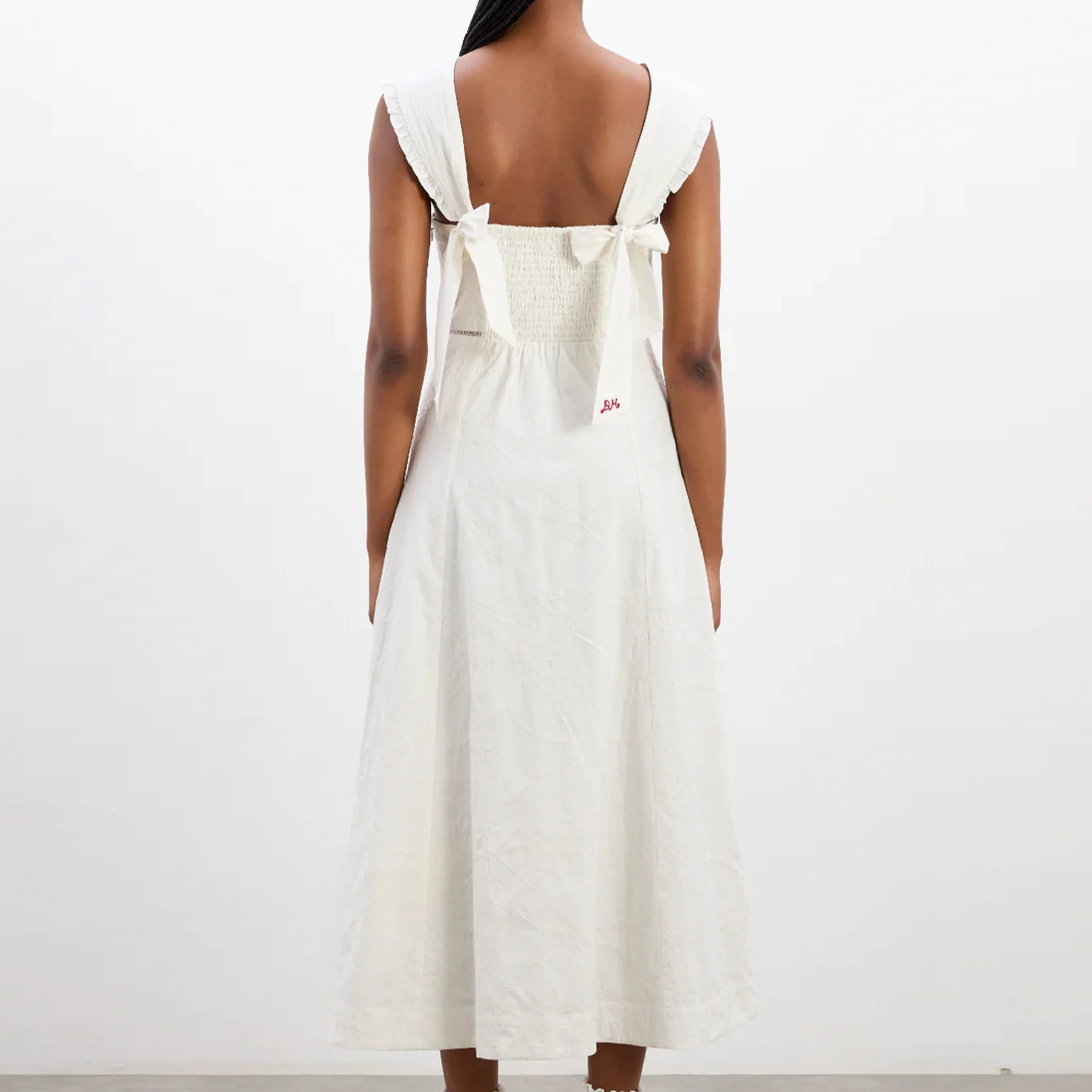 Final Few Damson Madder Fan Fan Midi Dress Patchwork Broderie  Today Only!