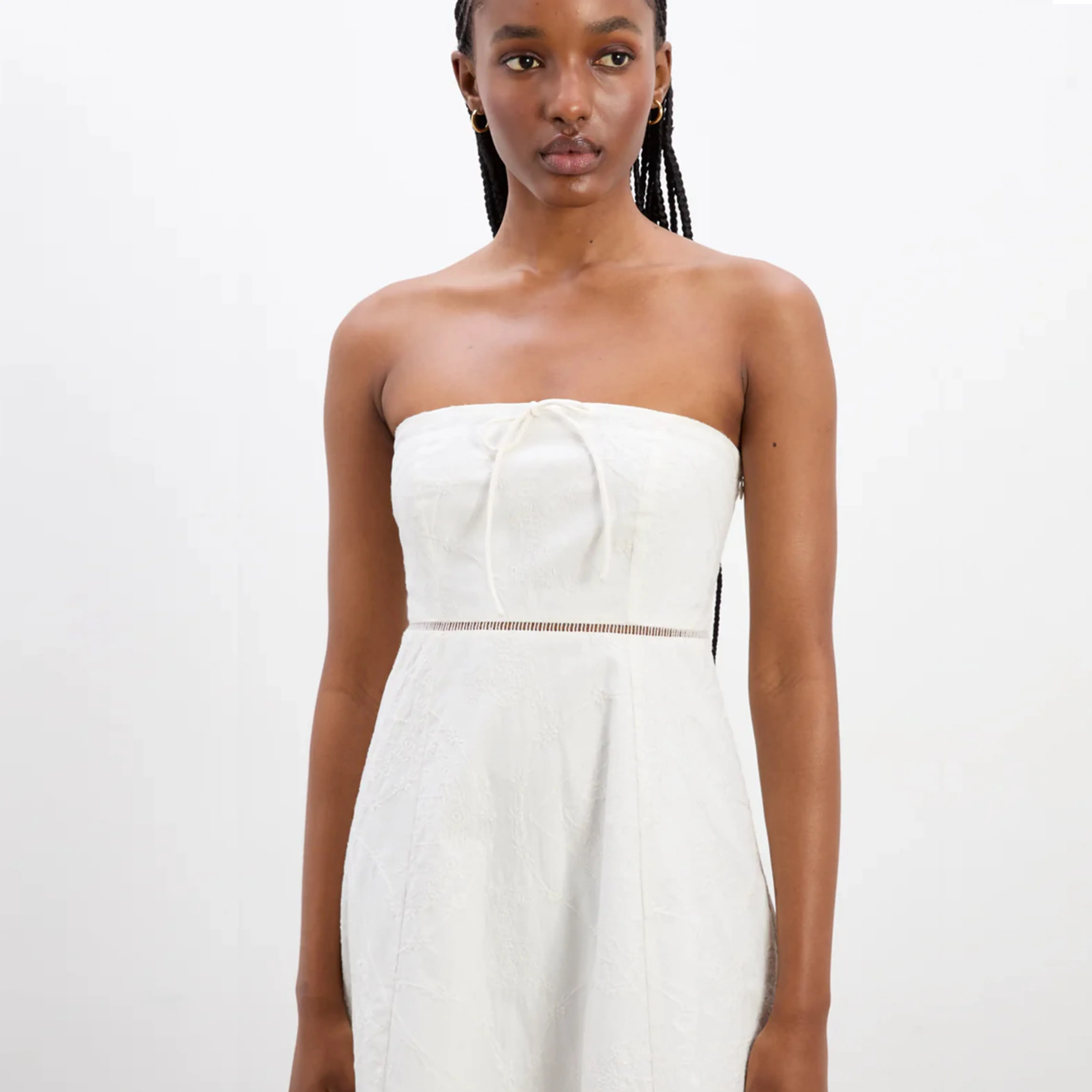 Final Few Damson Madder Fan Fan Midi Dress Patchwork Broderie  Today Only!