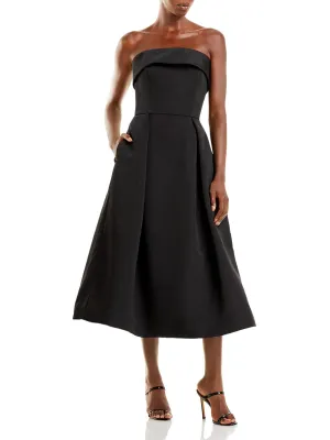Final Few Faille Womens Woven Strapless Fit & Flare Dress  Almost Gone!