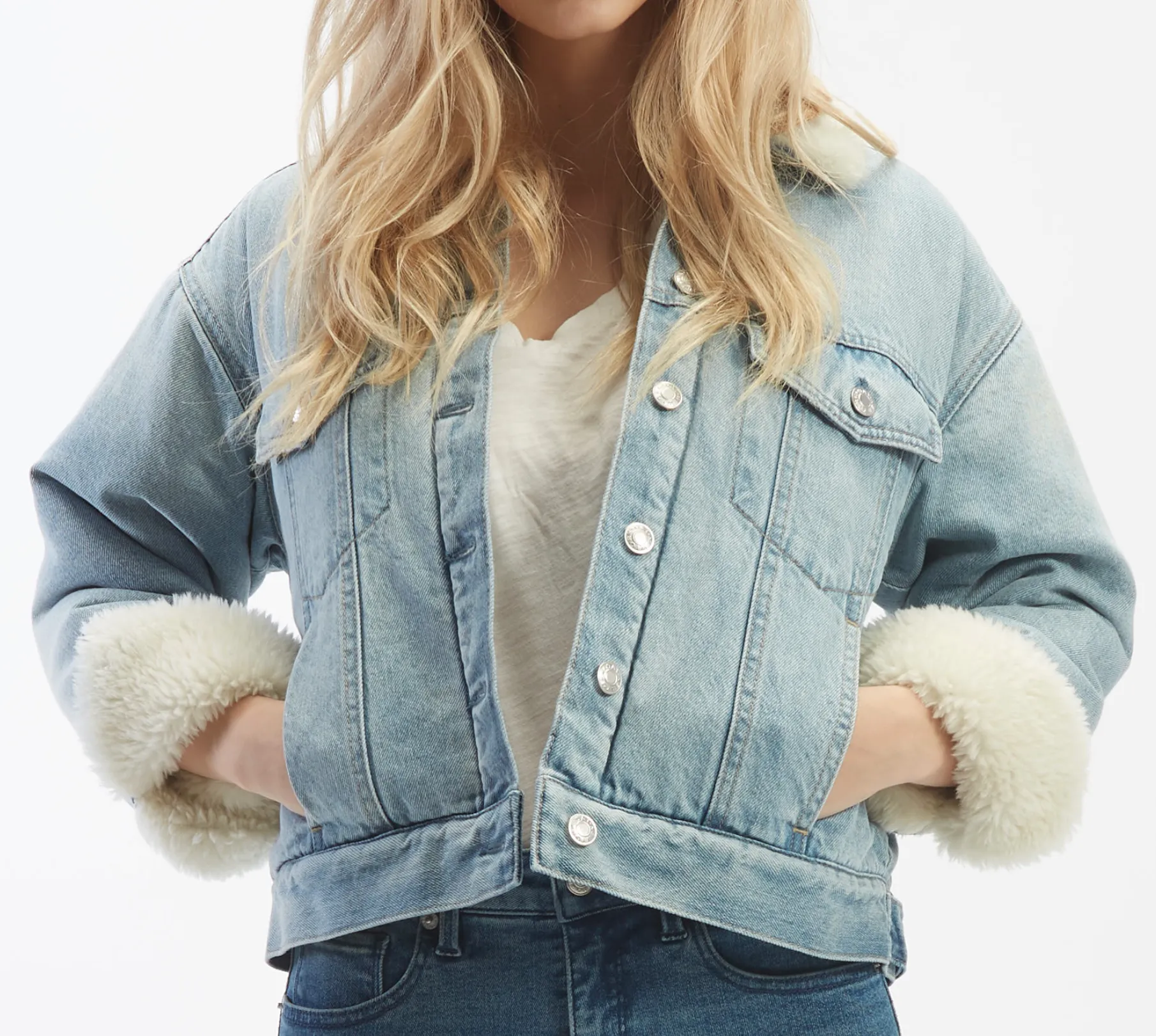 Final Few Oversized Denim Cropped Jacket  Limited Availability!