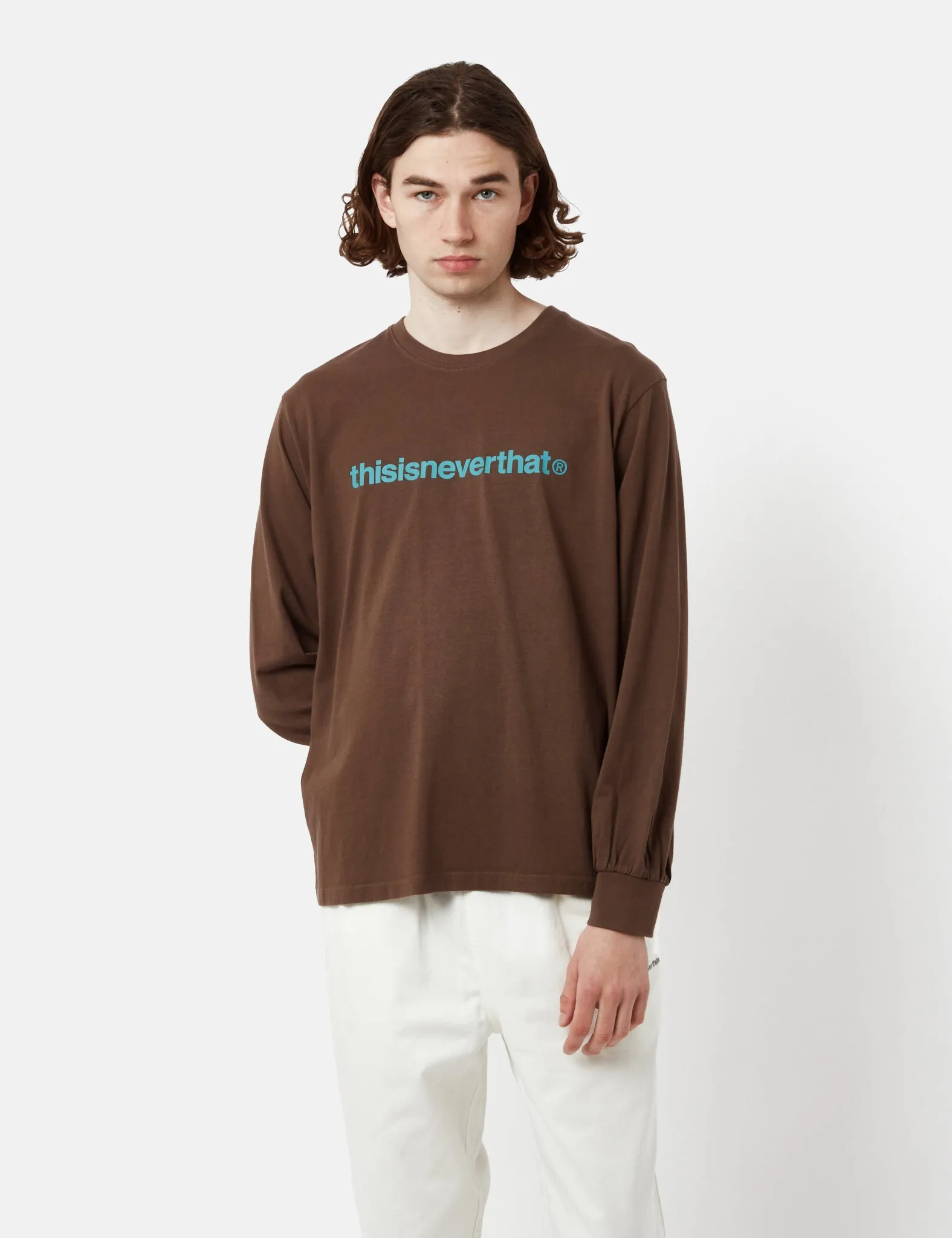 Final Few Thisisneverthat T-Logo Long Sleeve T-Shirt - Brown  Last Few Pieces!