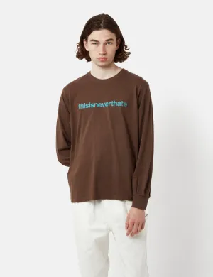 Final Few Thisisneverthat T-Logo Long Sleeve T-Shirt - Brown  Last Few Pieces!