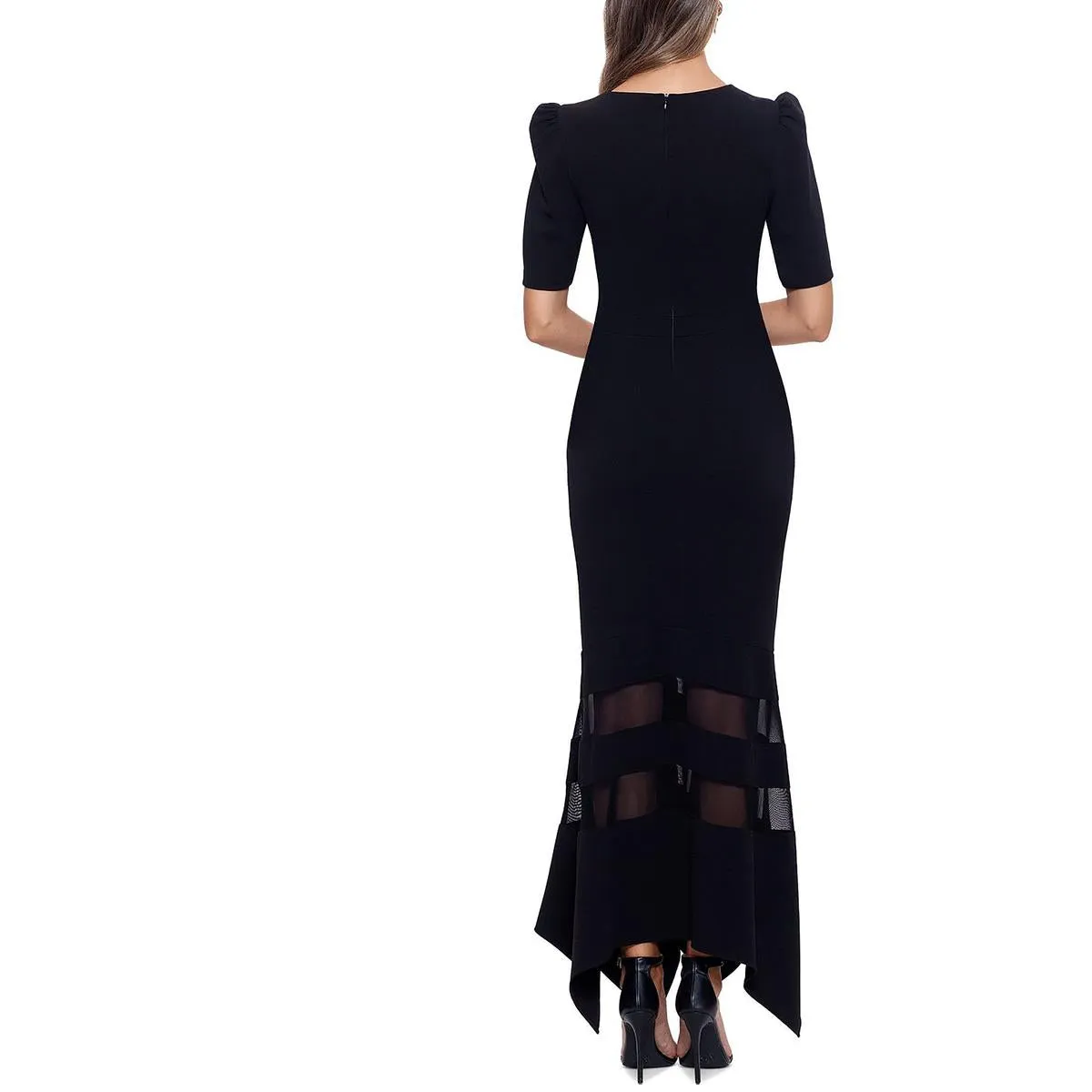 Final Few Womens Illusion Fit & Flare Evening Dress  Today Only!