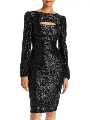 Final Few Womens Sequined Cut-Out Cocktail and Party Dress  Limited Stock!