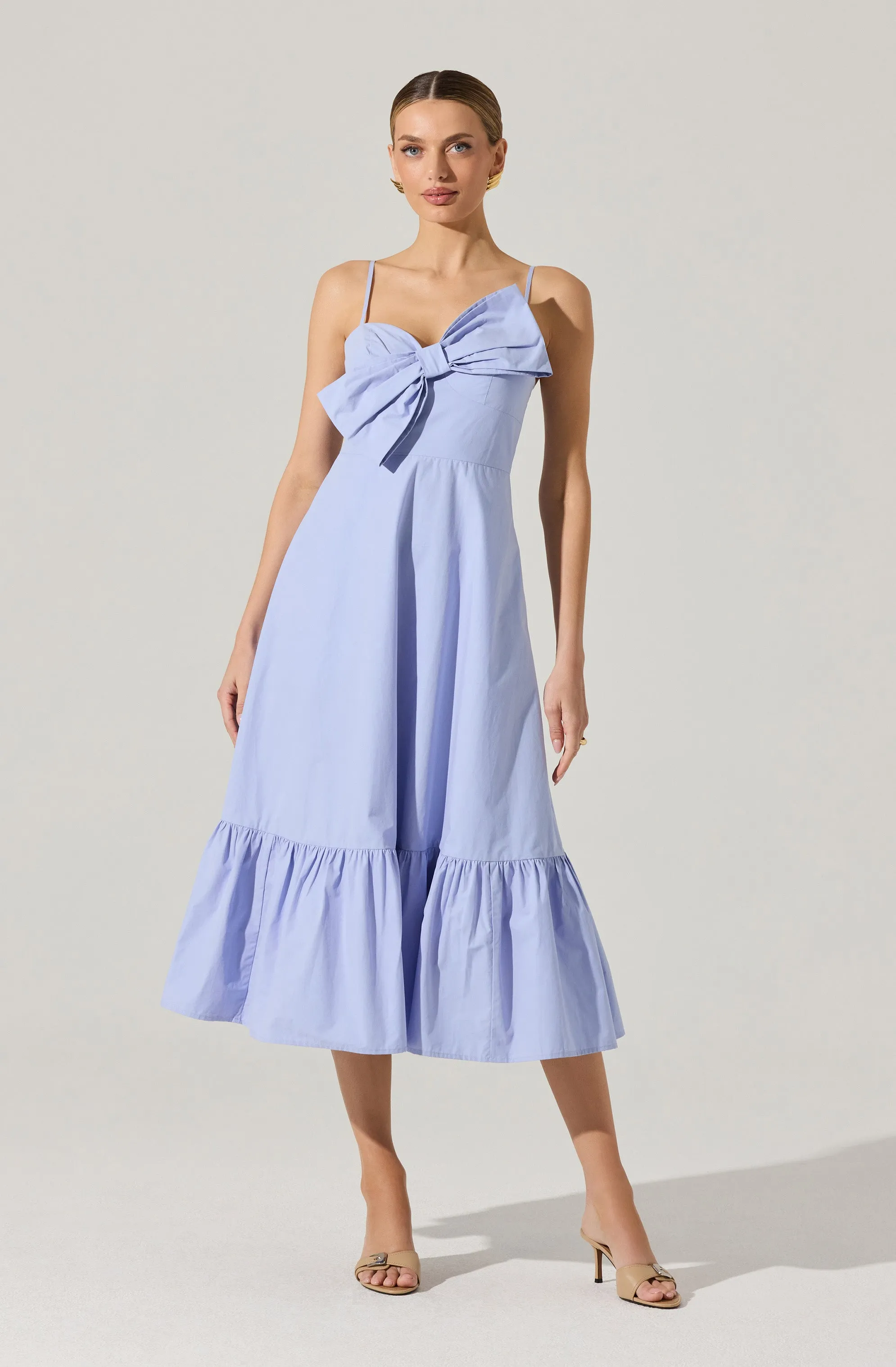 Flash Sale! Asymmetrical Bow Midi Dress  Dont Miss Out!