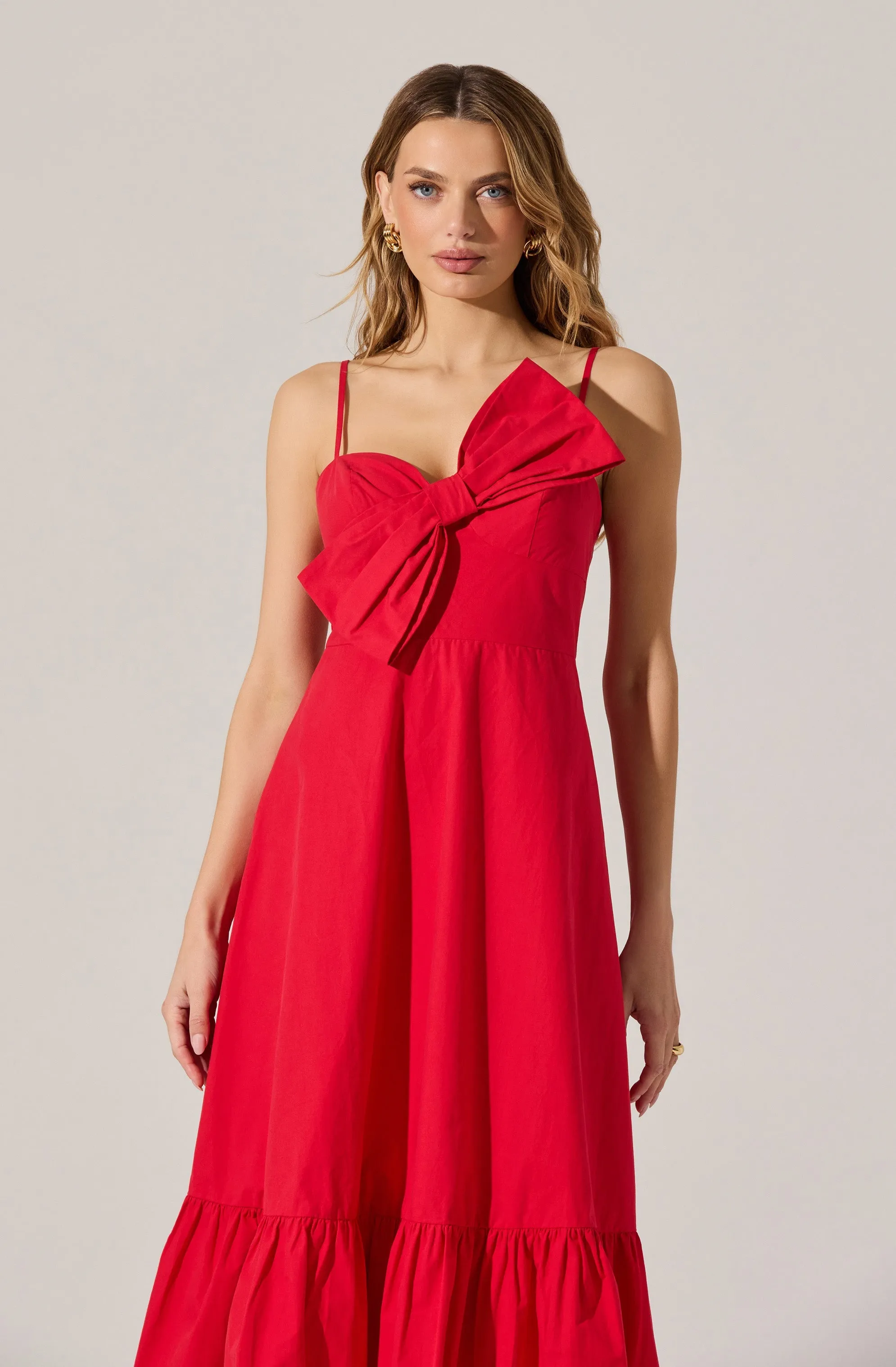 Flash Sale! Asymmetrical Bow Midi Dress  Dont Miss Out!