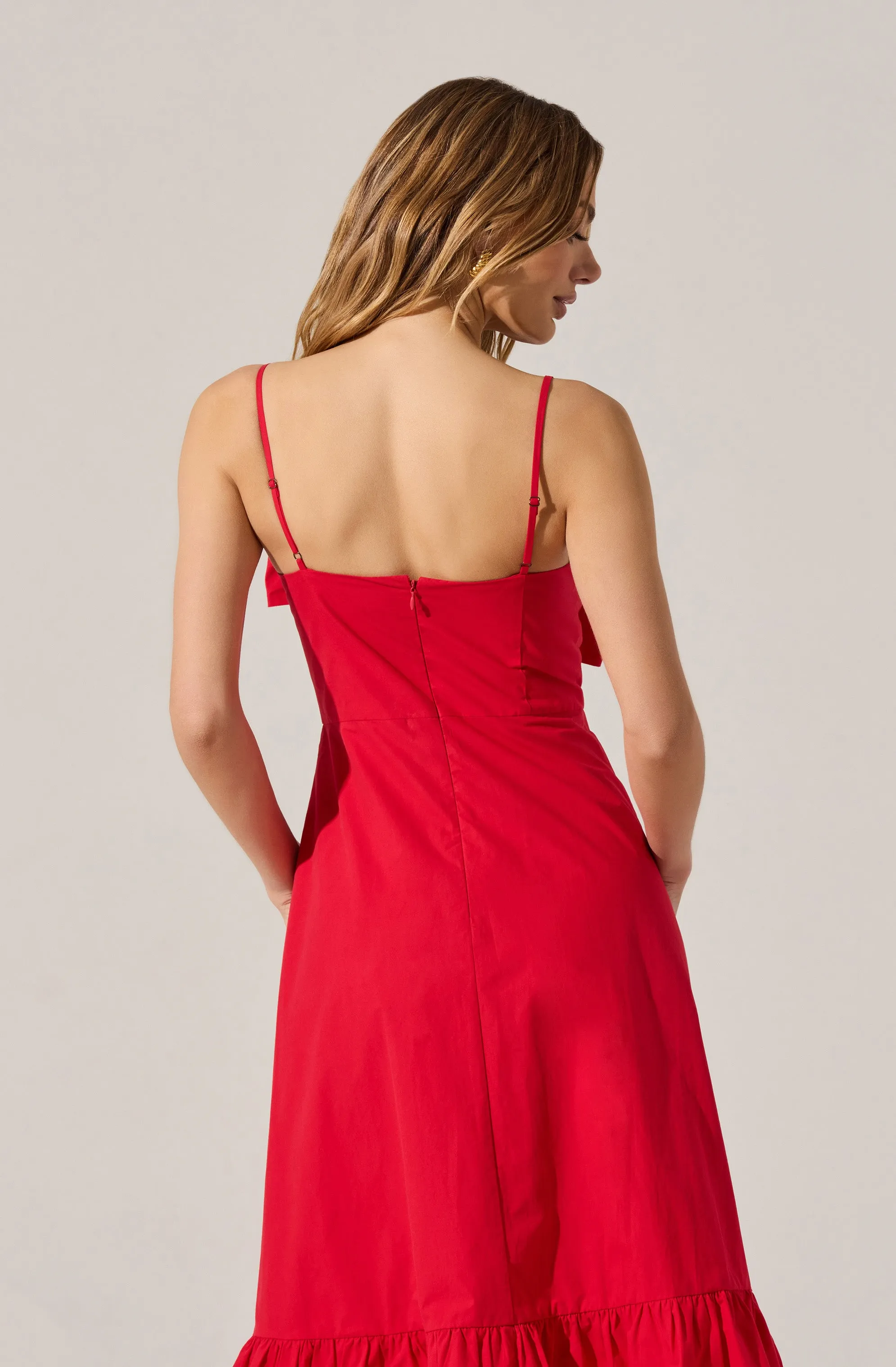 Flash Sale! Asymmetrical Bow Midi Dress  Dont Miss Out!
