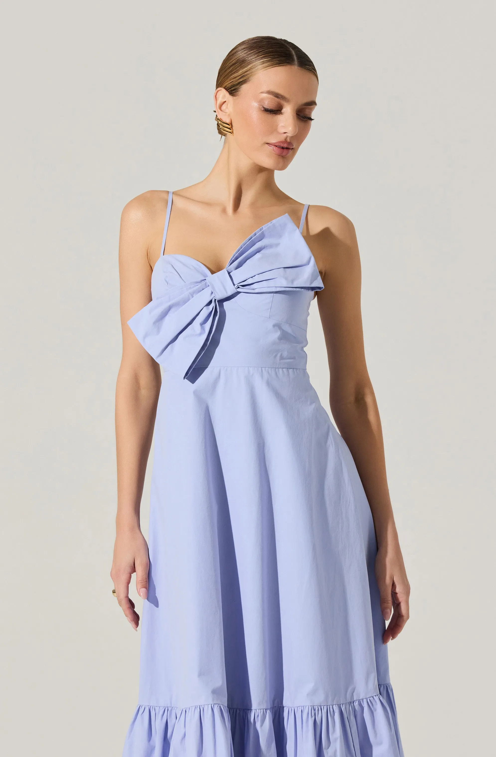 Flash Sale! Asymmetrical Bow Midi Dress  Dont Miss Out!