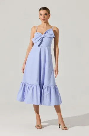 Flash Sale! Asymmetrical Bow Midi Dress  Dont Miss Out!