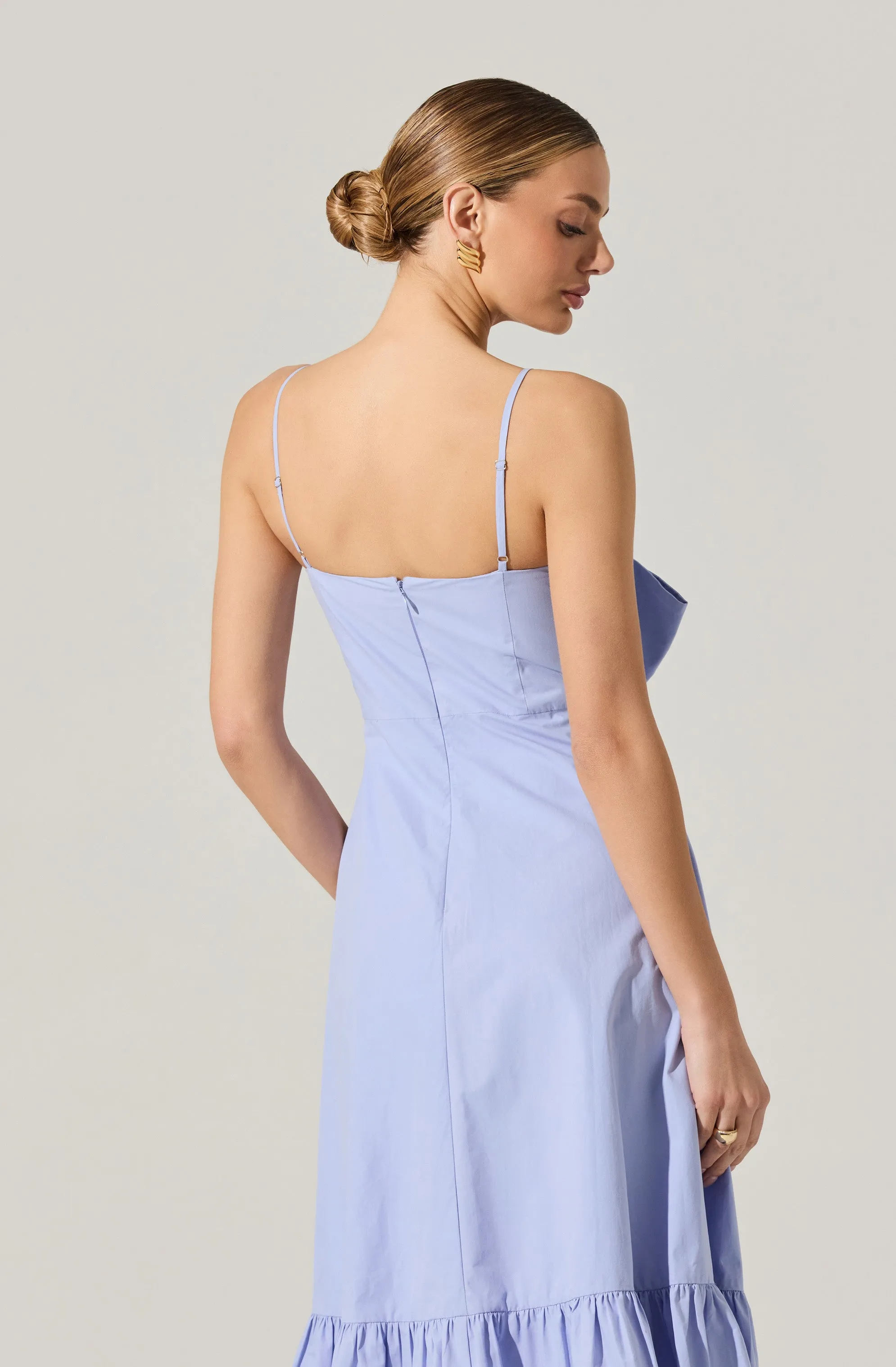 Flash Sale! Asymmetrical Bow Midi Dress  Dont Miss Out!
