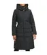 Flash Sale! Box Quilt Down Zip Front Coat Black  Ends Soon!