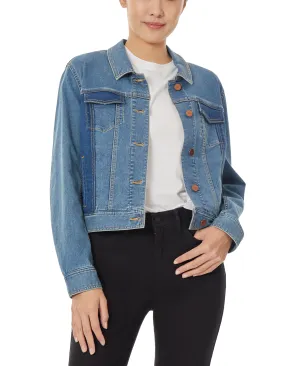 Flash Sale Colorblock Denim Jacket with 2 Front Pockets  Last Chance!