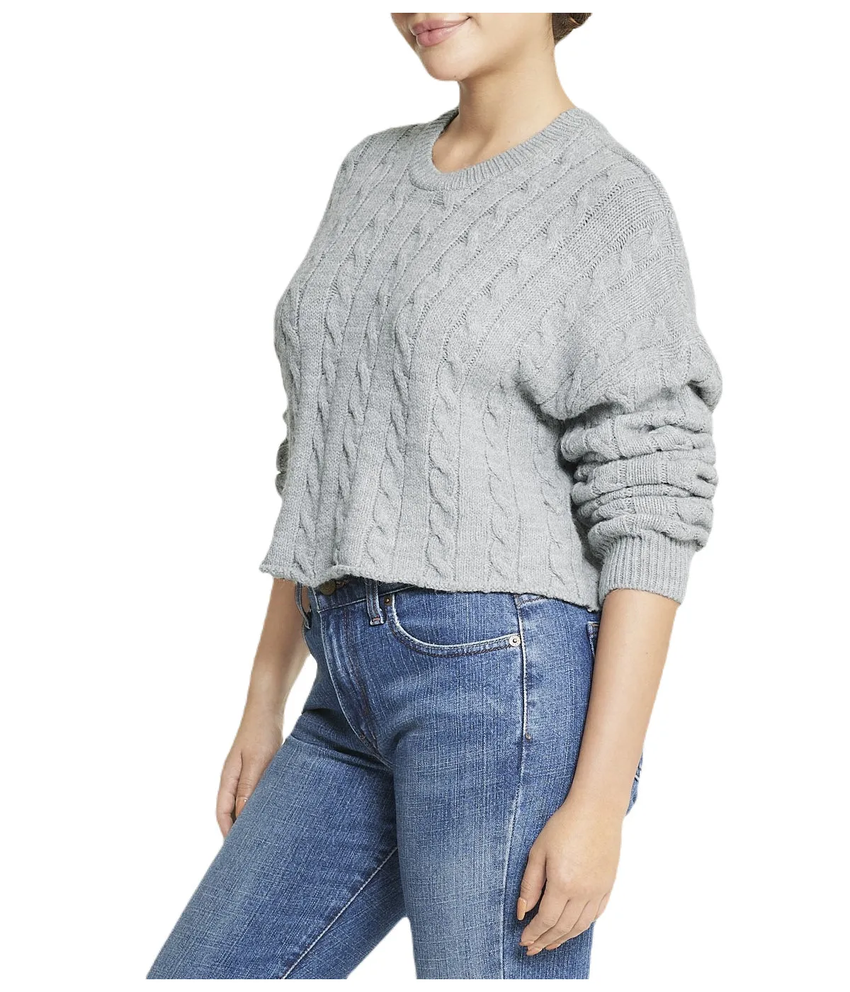 Flash Sale! Cropped Boxy Cable Knit Sweater  Almost Sold Out!