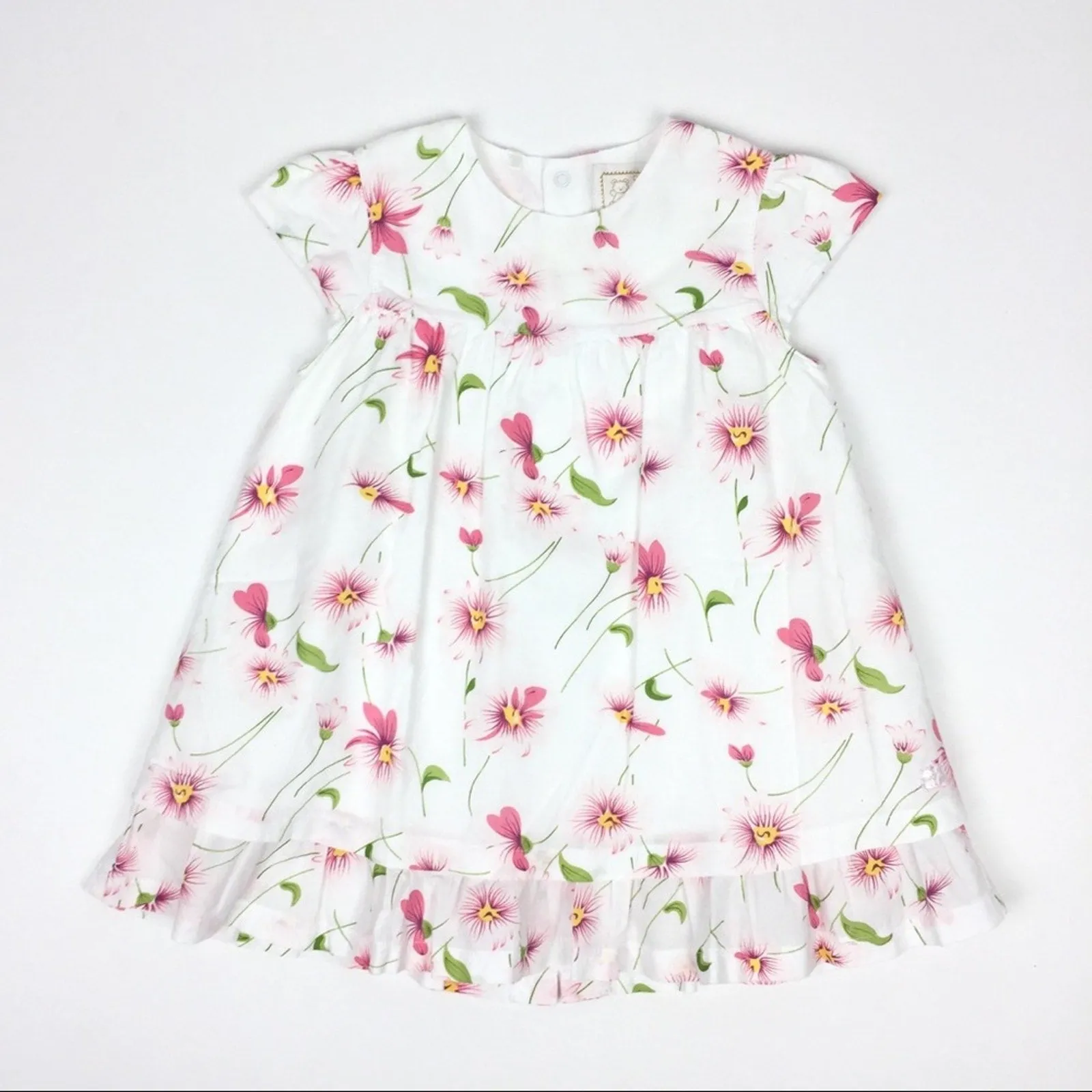 Flash Sale! Emile et Rose White Pink Floral Dress 12 Months  Almost Gone!